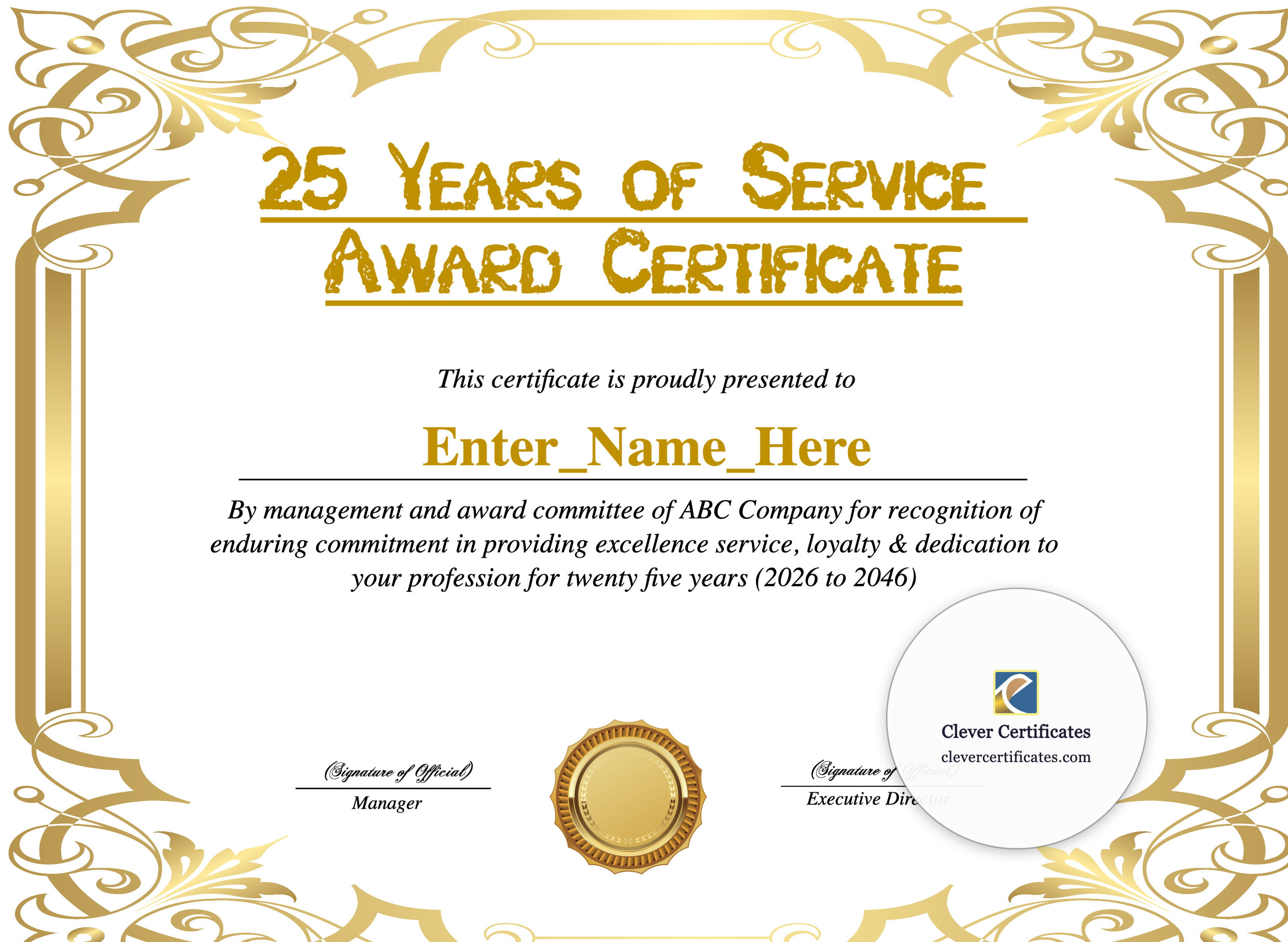 Certificate preview