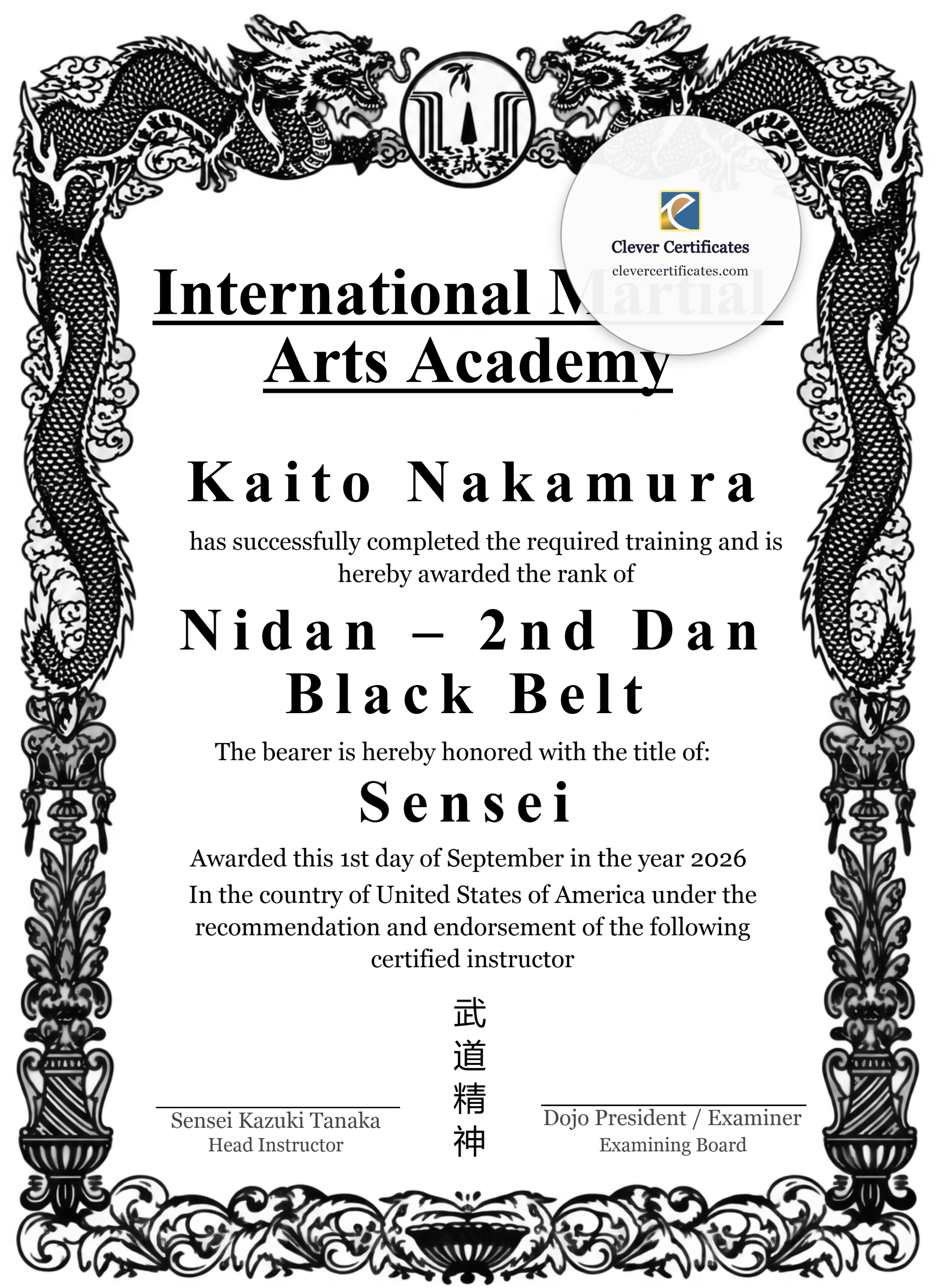Certificate preview