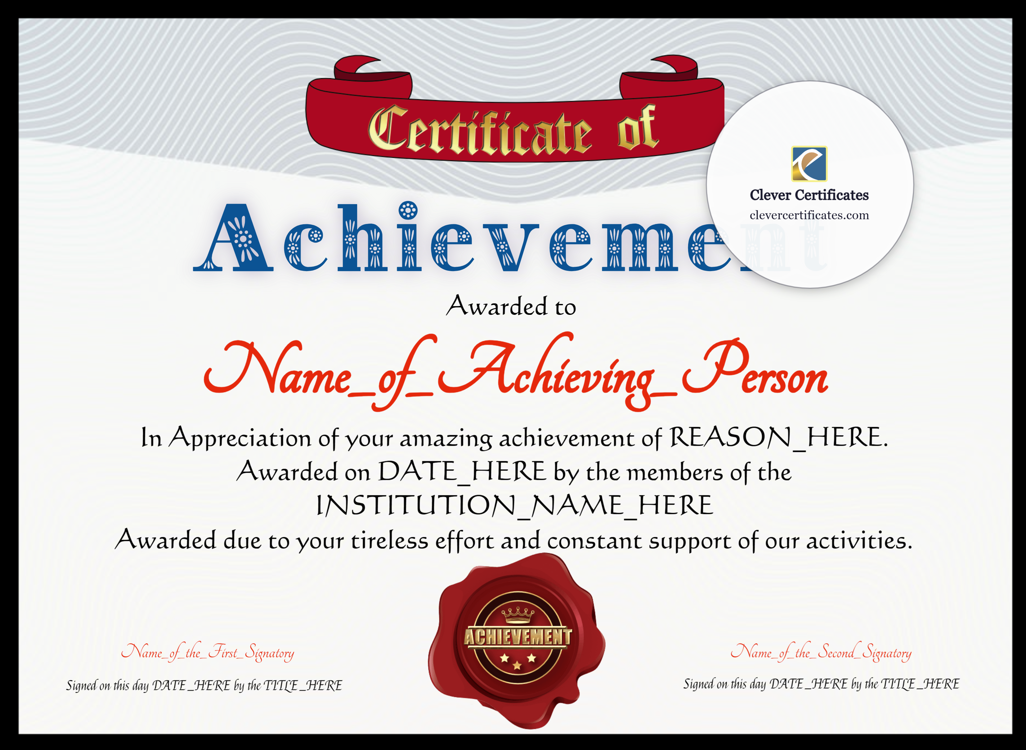 Certificate preview