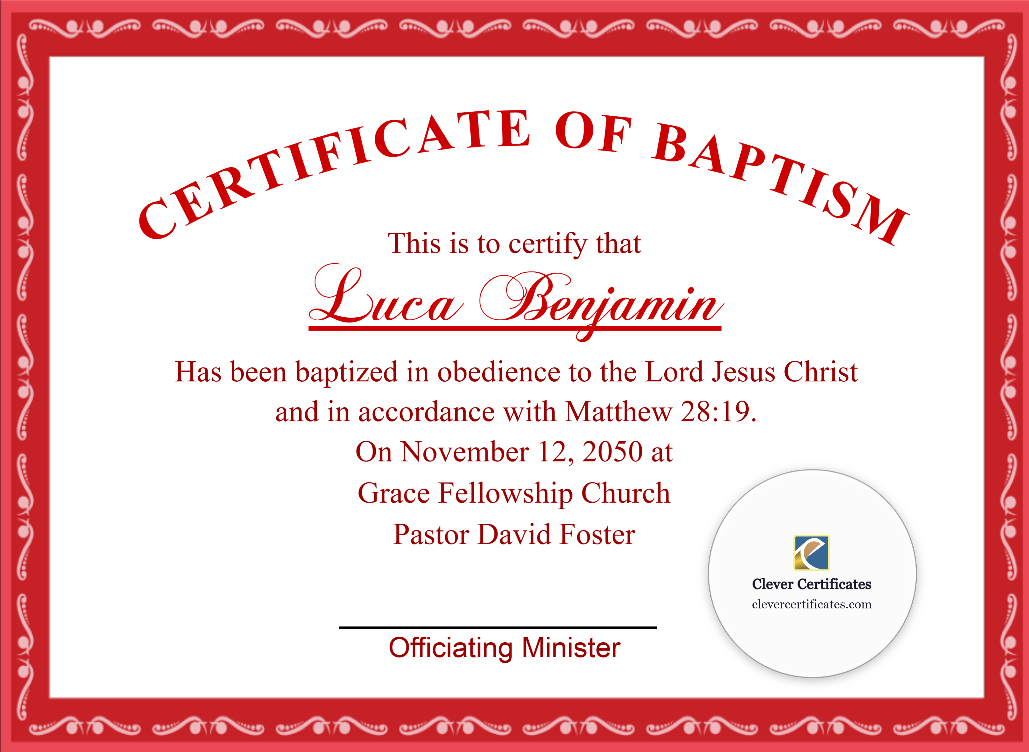 Certificate preview