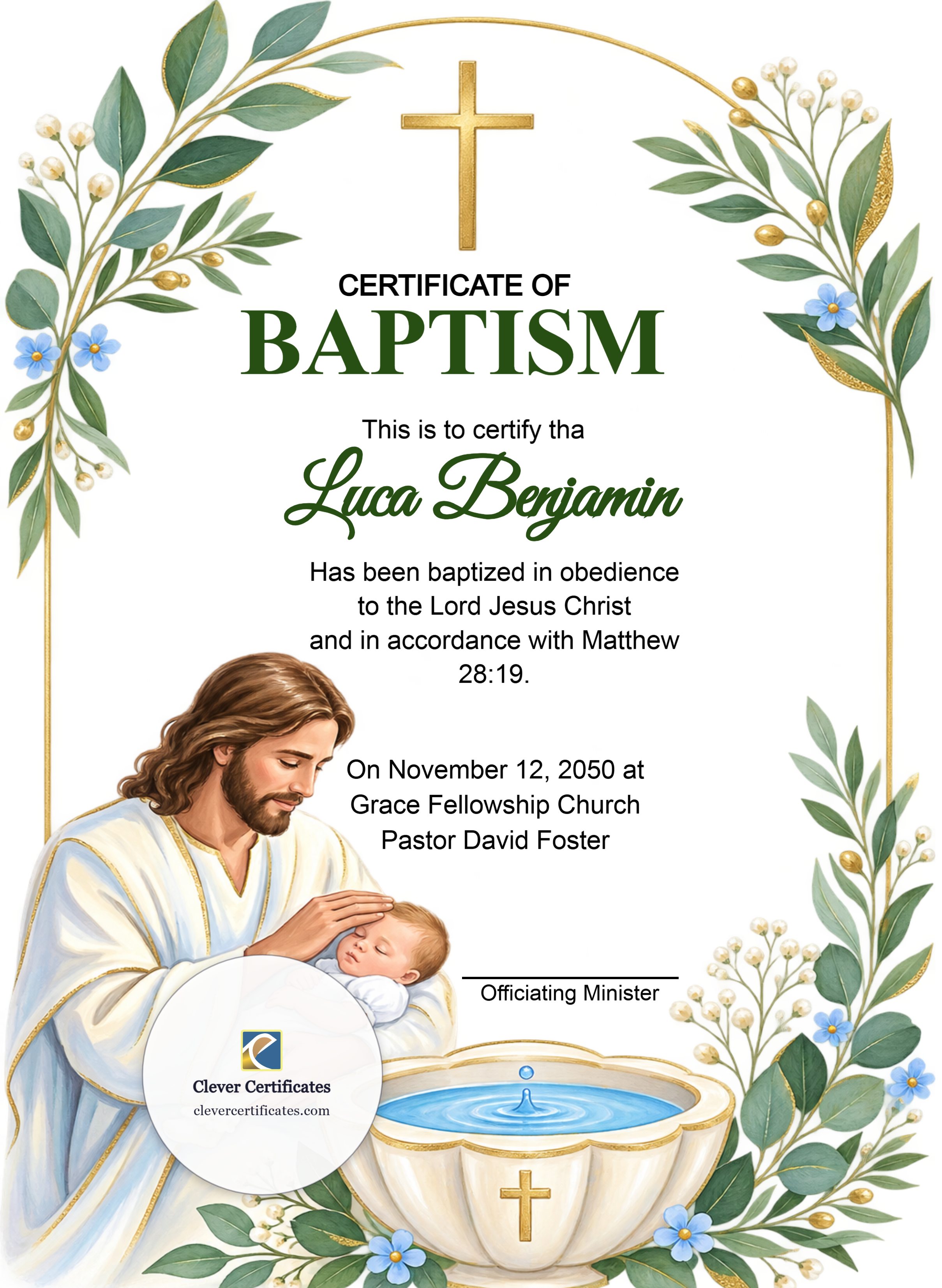 Certificate preview