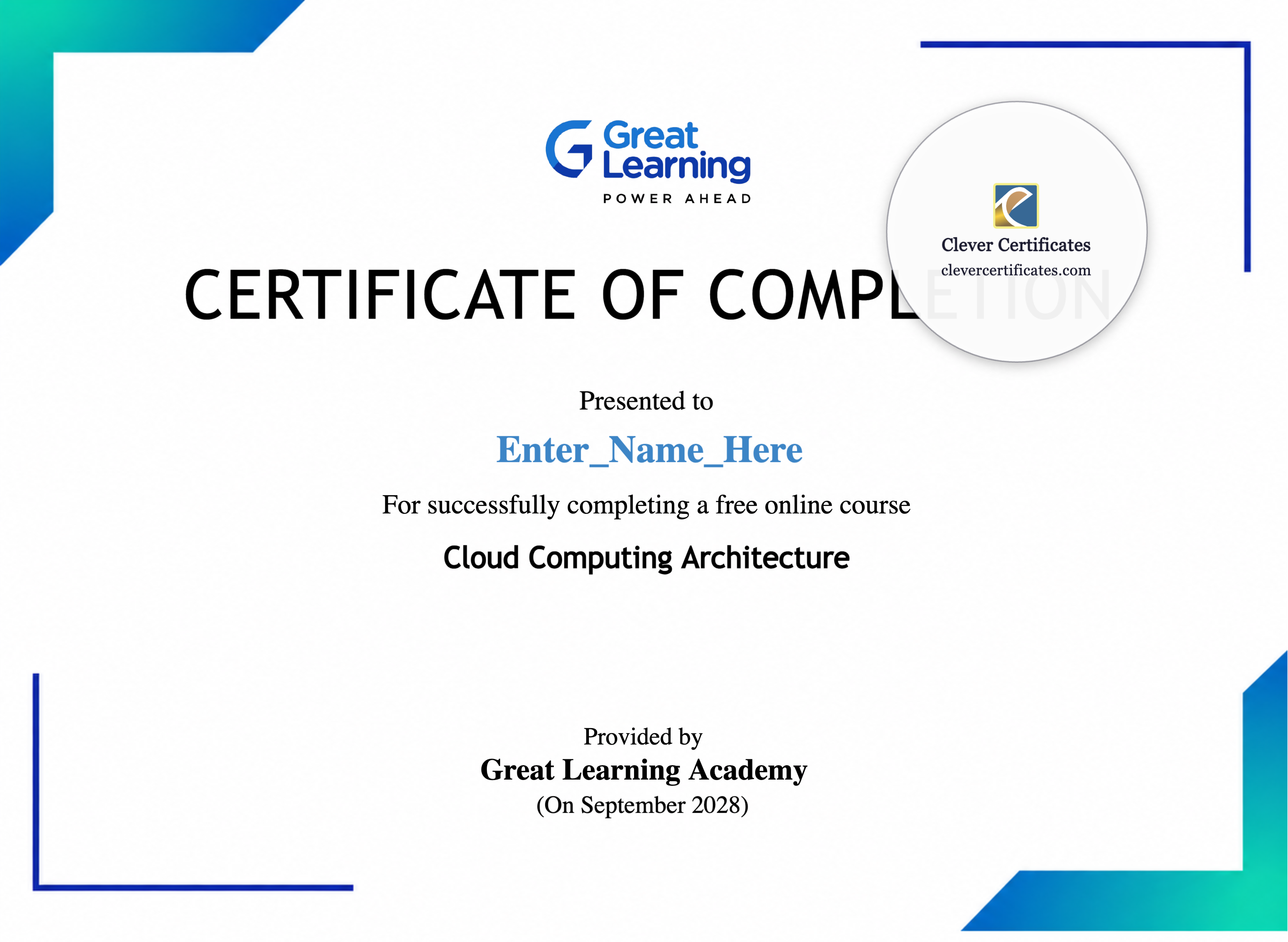 Certificate preview