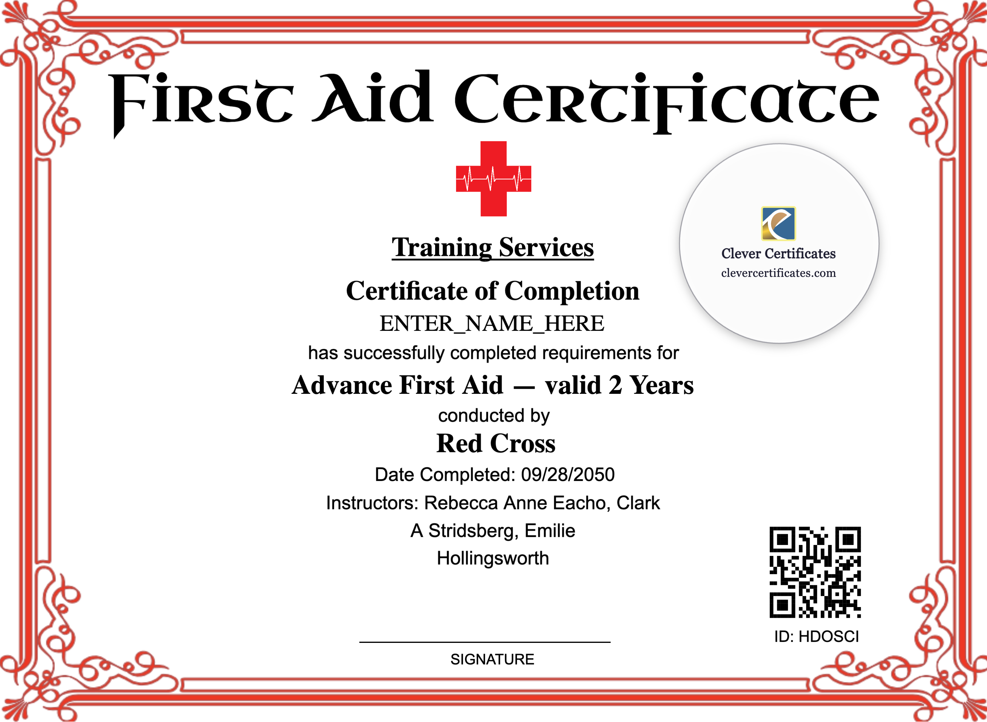 Certificate preview