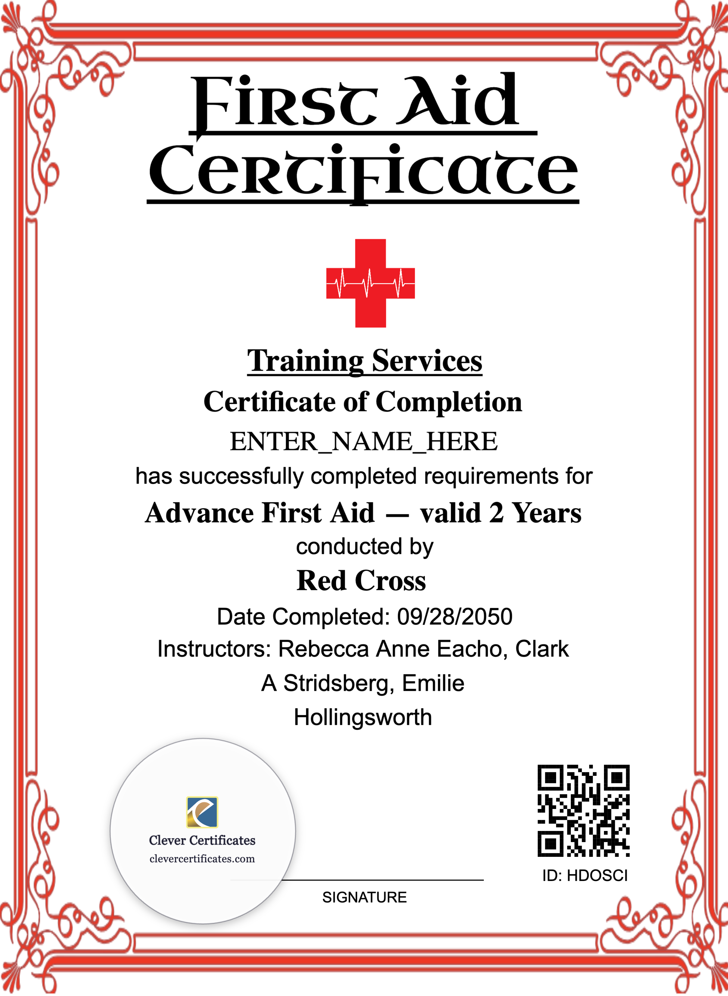 Certificate preview