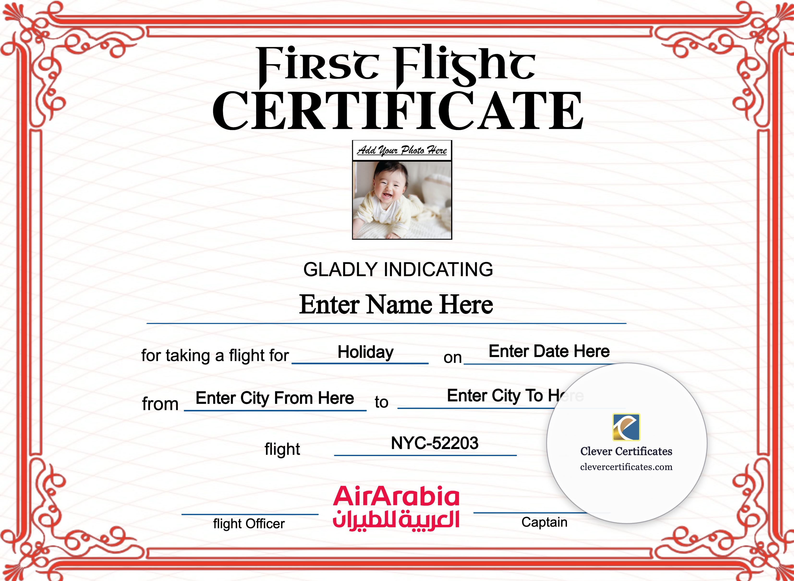 Certificate preview