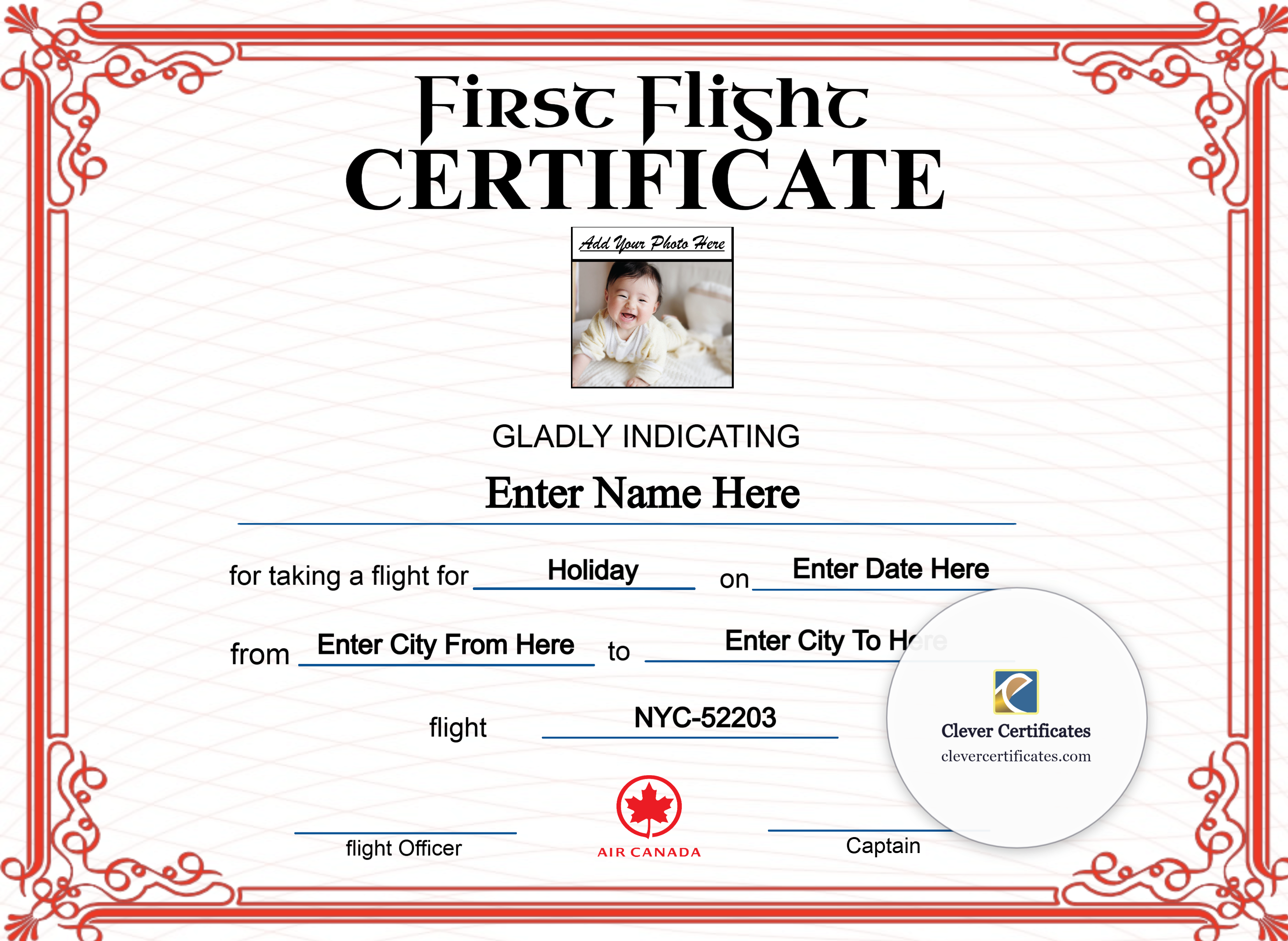 Certificate preview