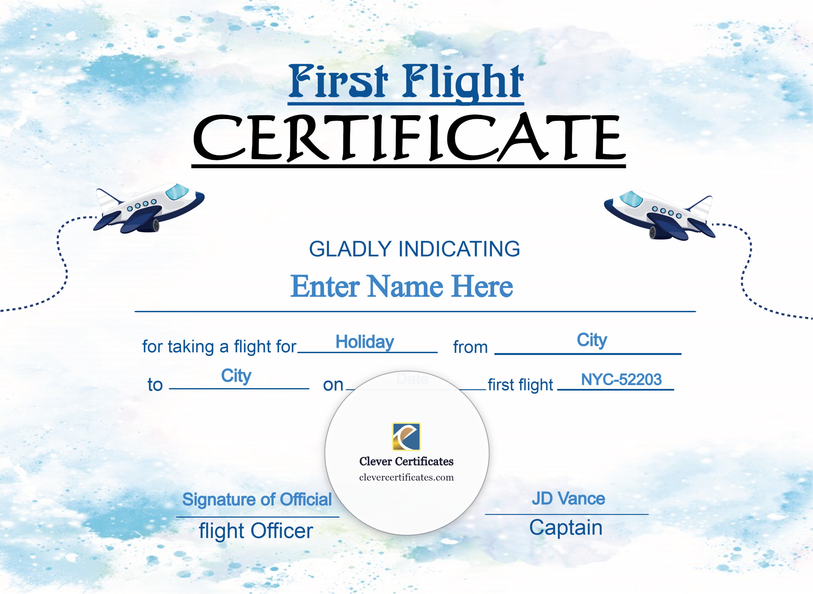 Certificate preview