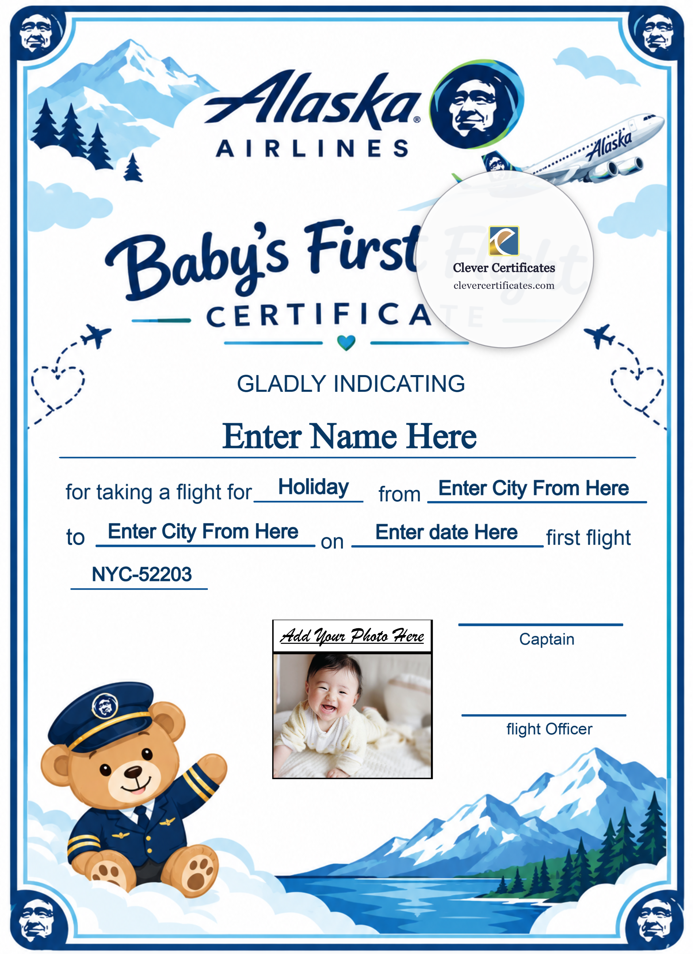 Certificate preview