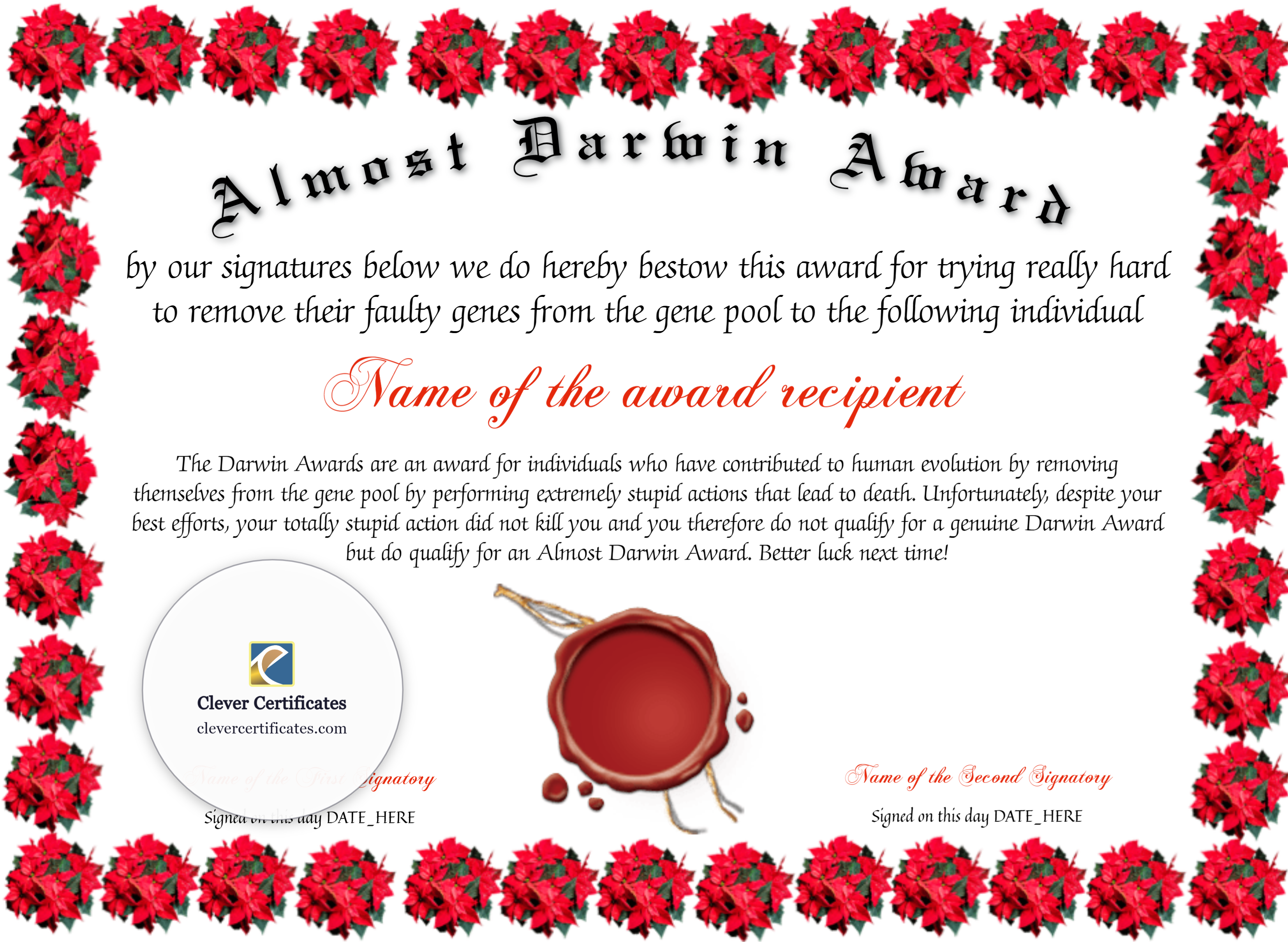 Certificate preview