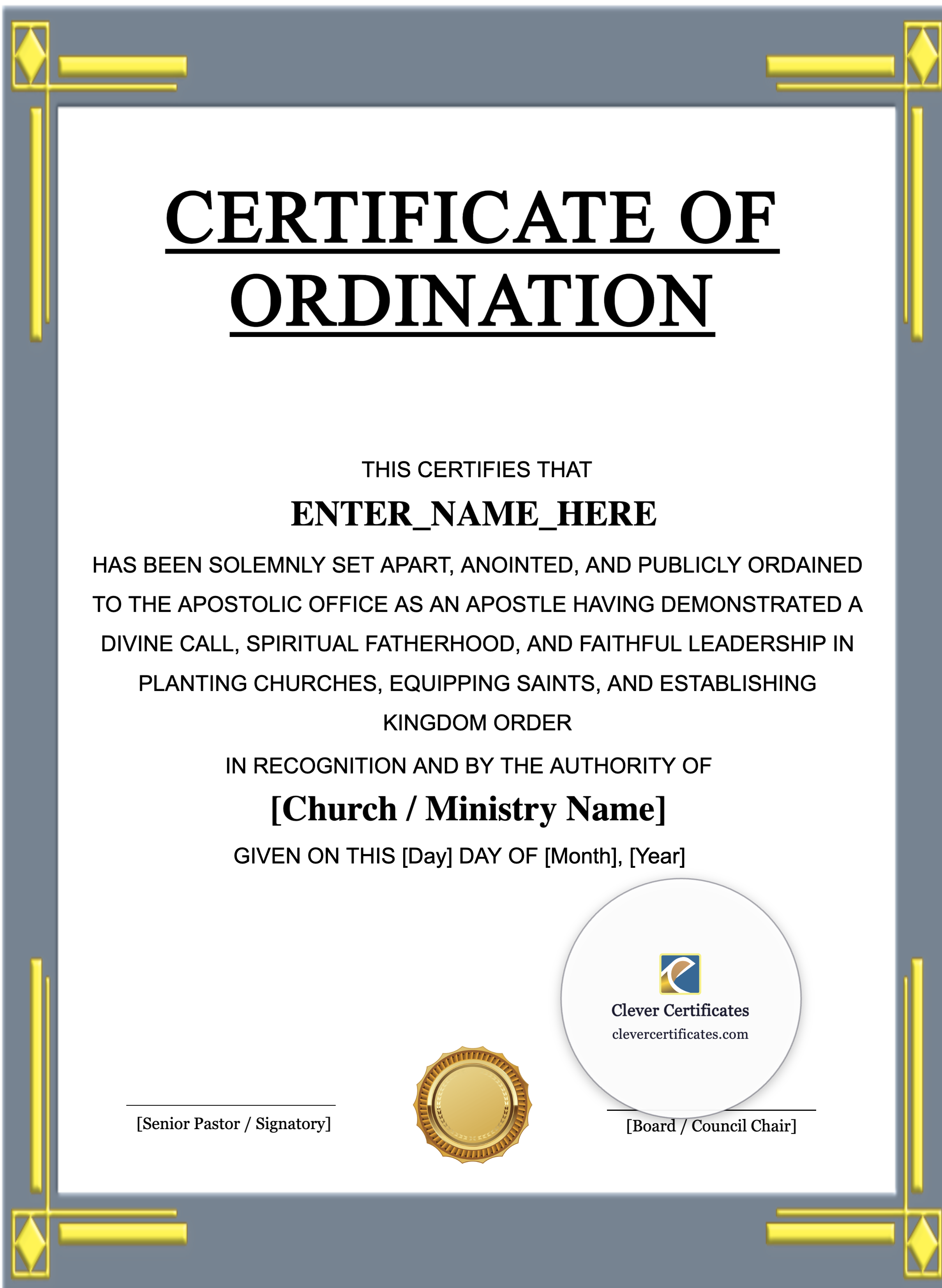 Certificate preview