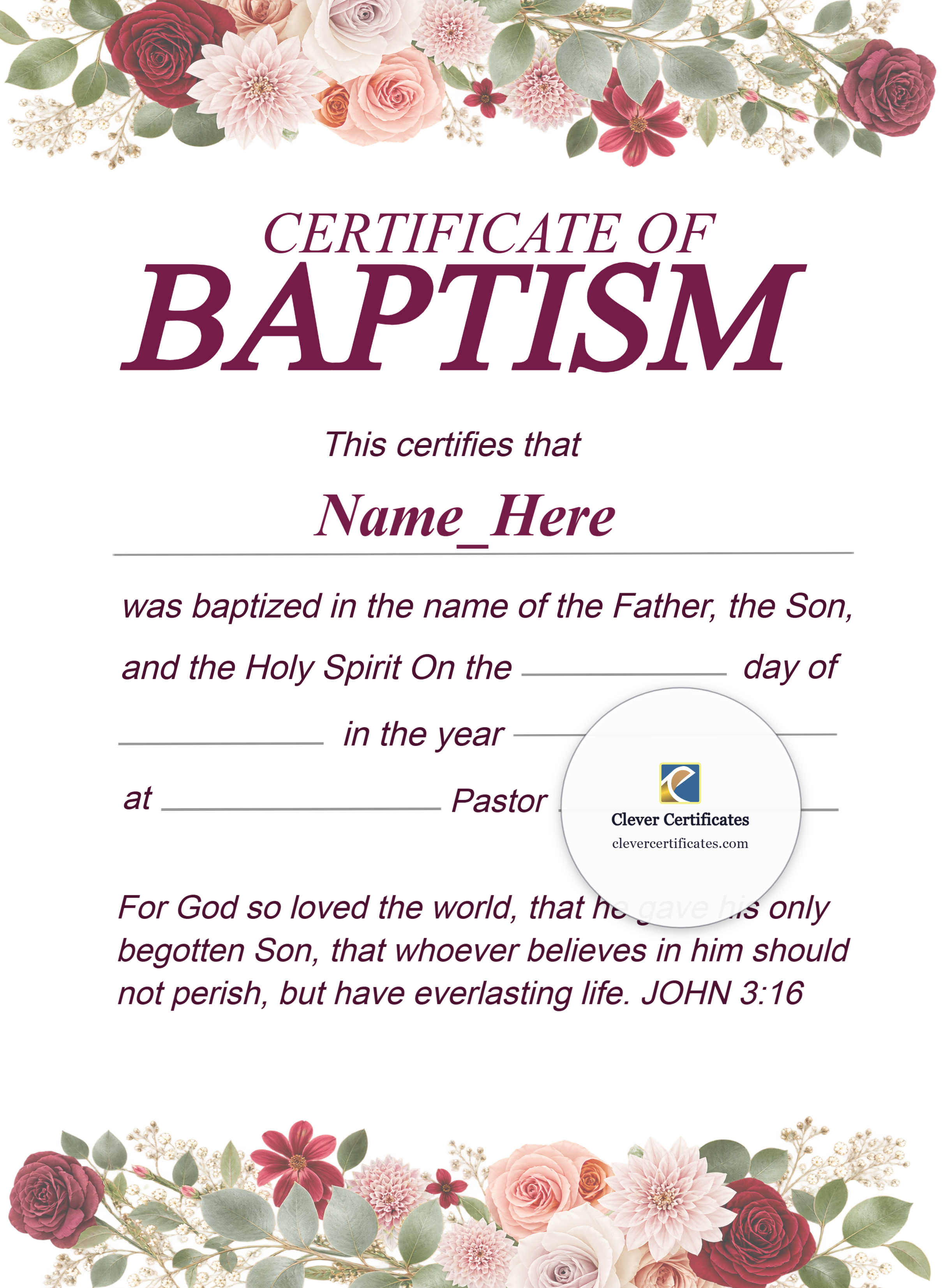 Certificate preview