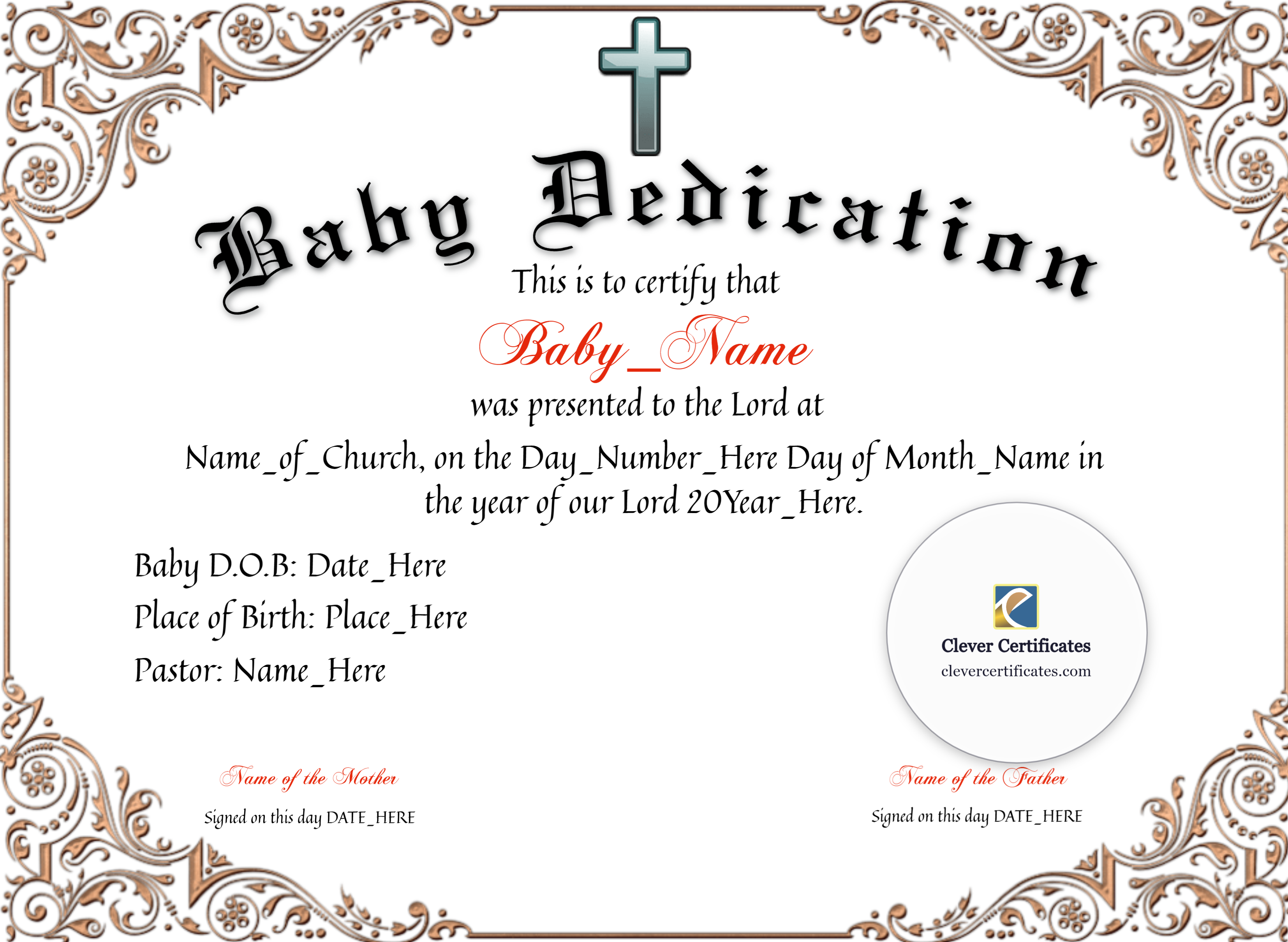 Certificate preview