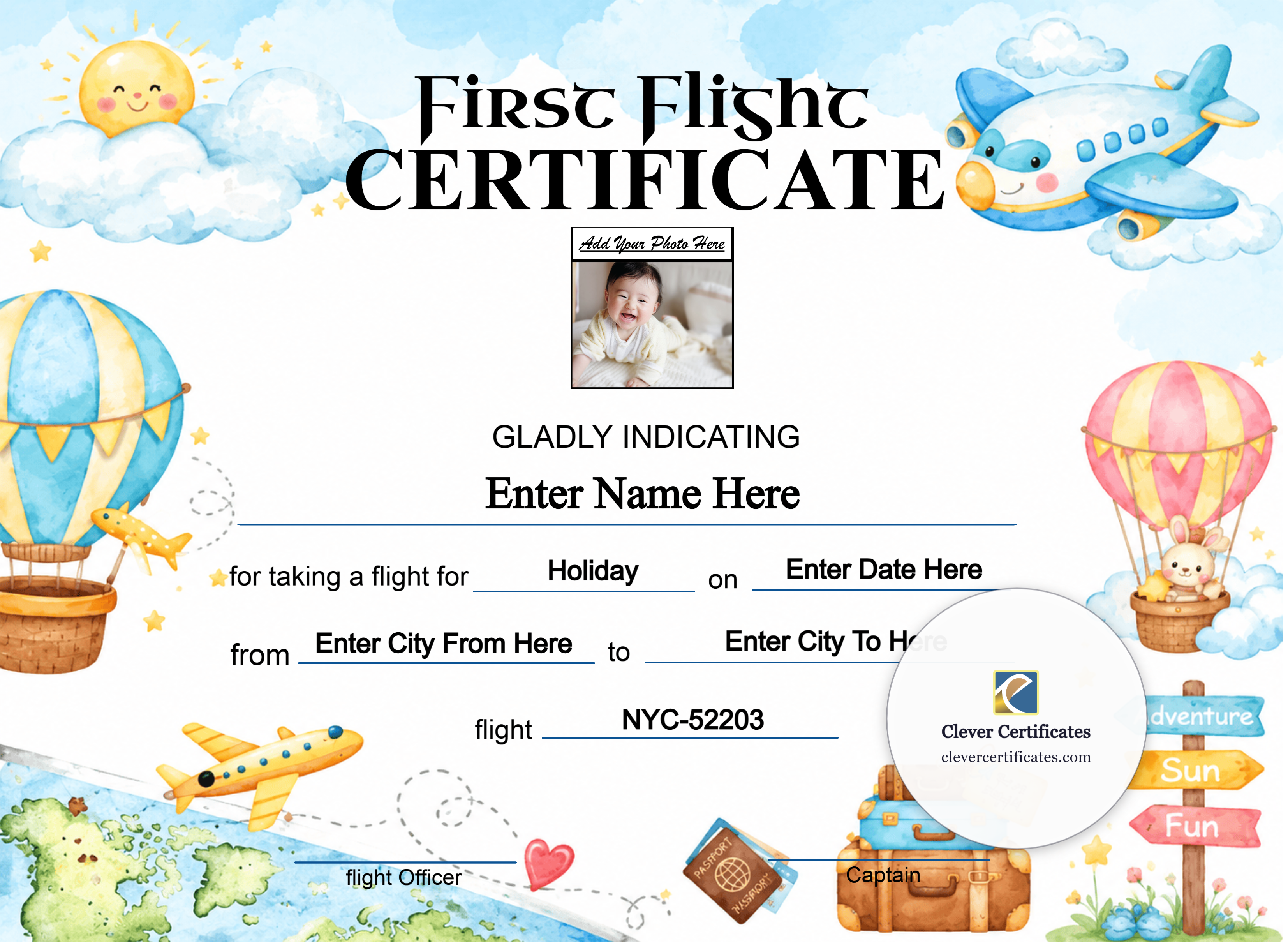 Certificate preview