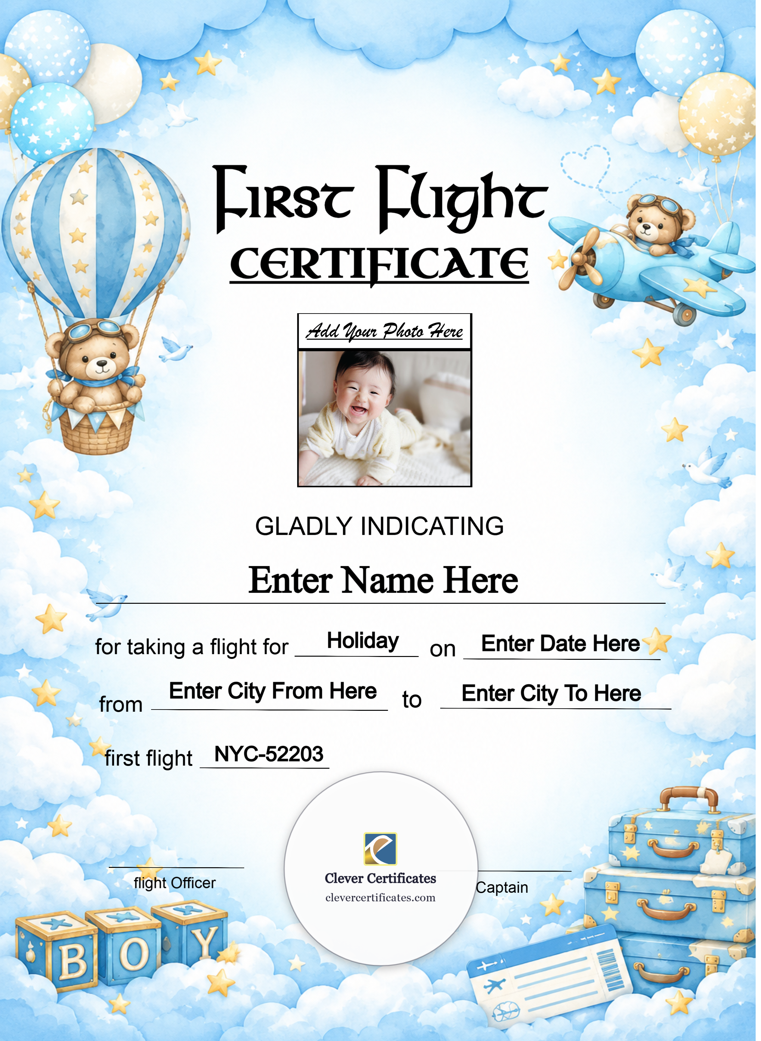 Certificate preview