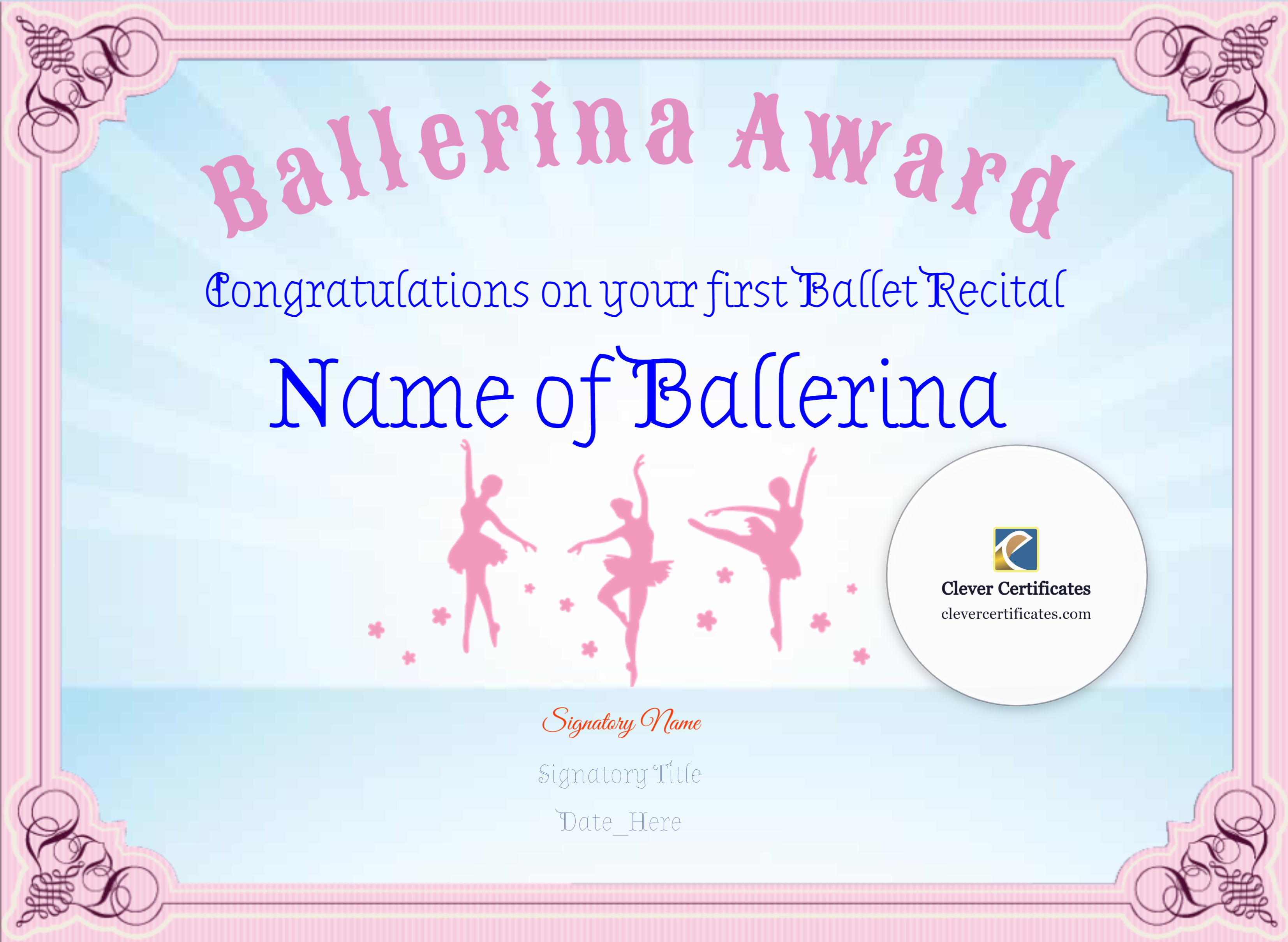 Certificate preview