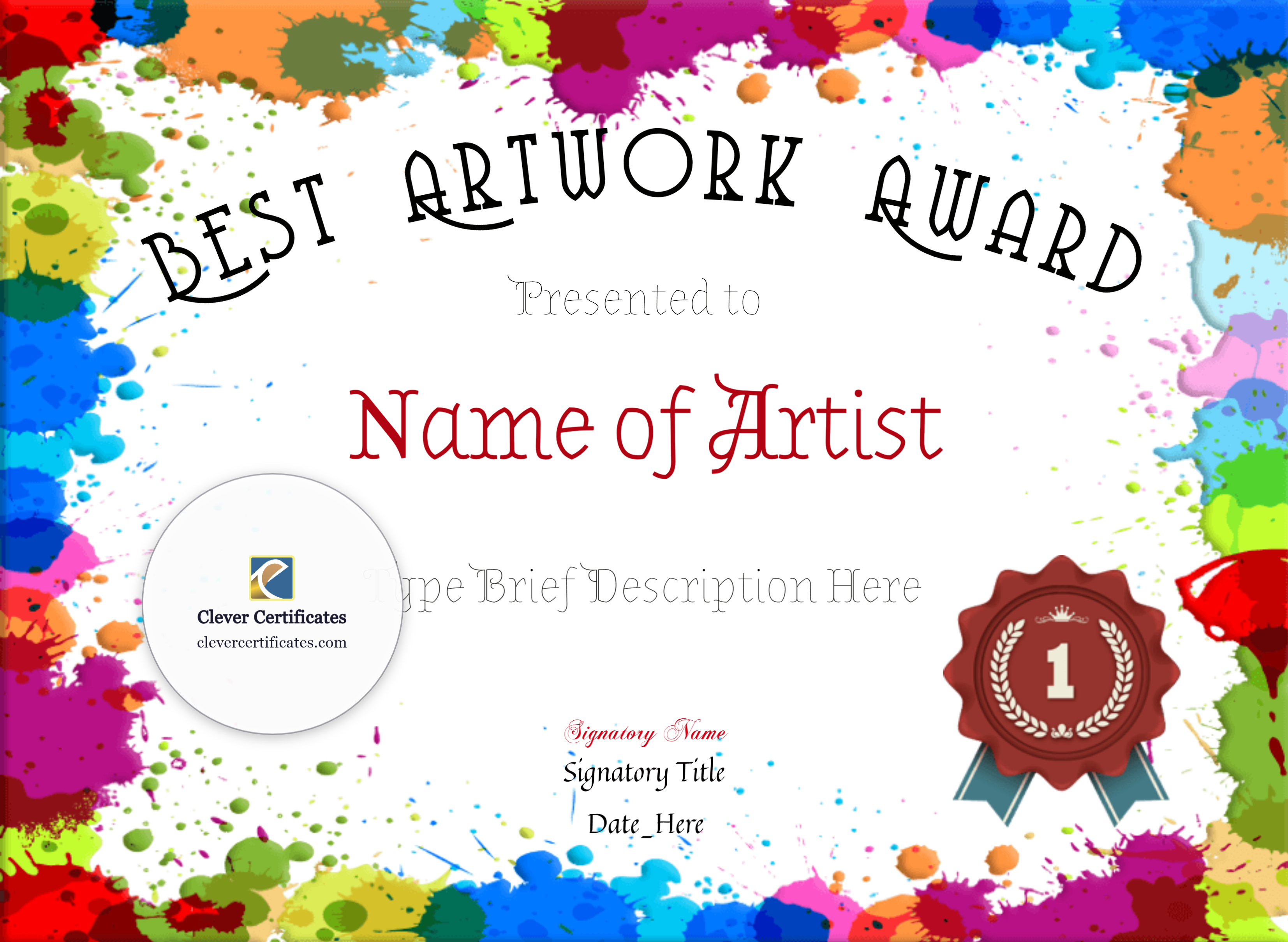 Certificate preview