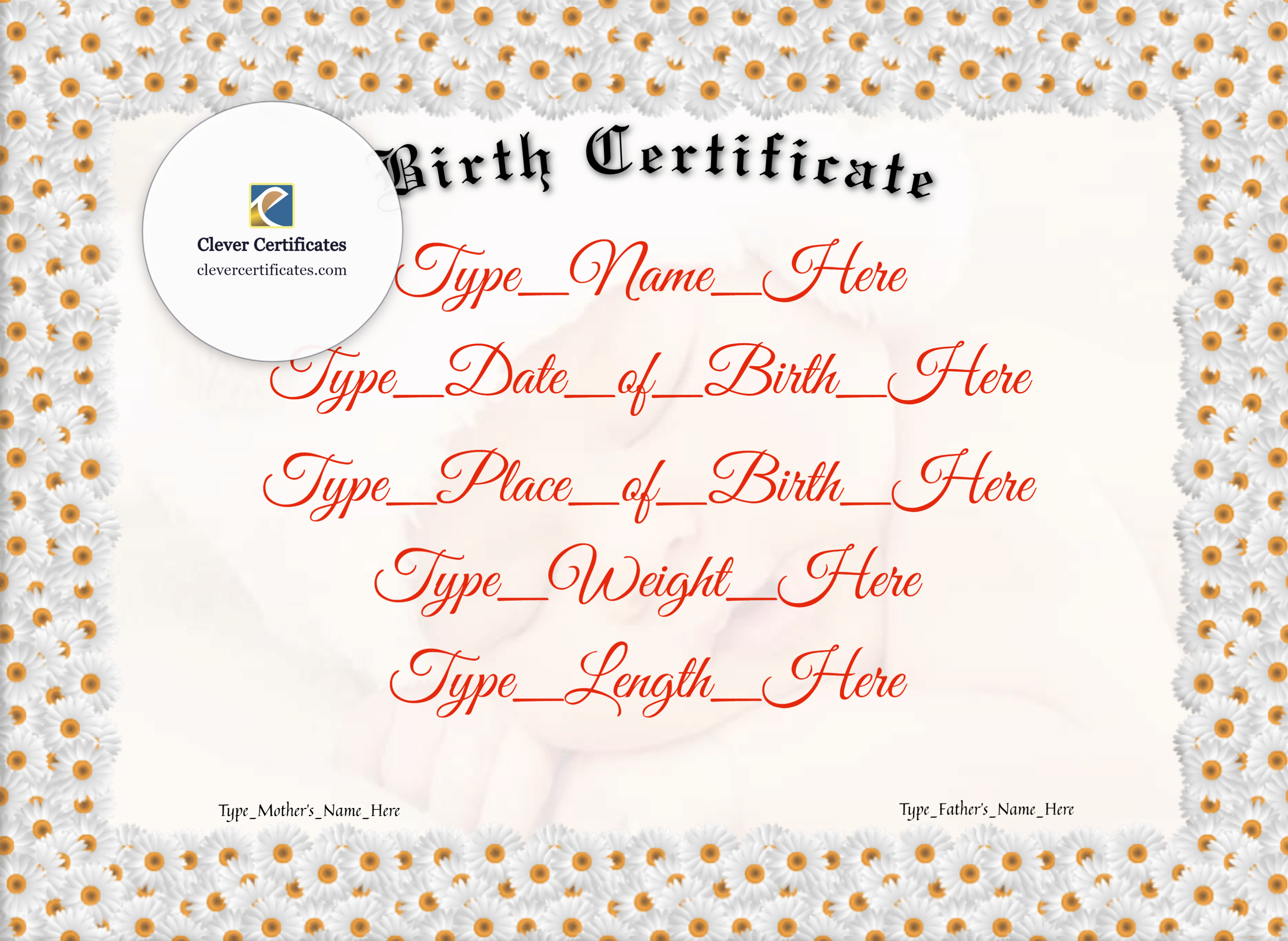 Certificate preview