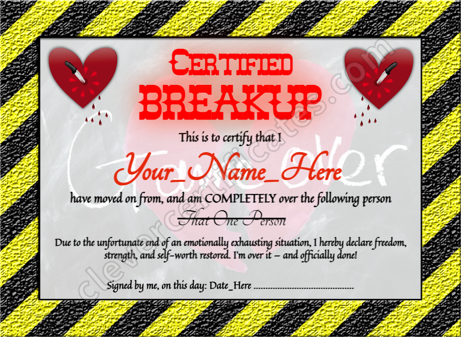 Breakup Certificate
