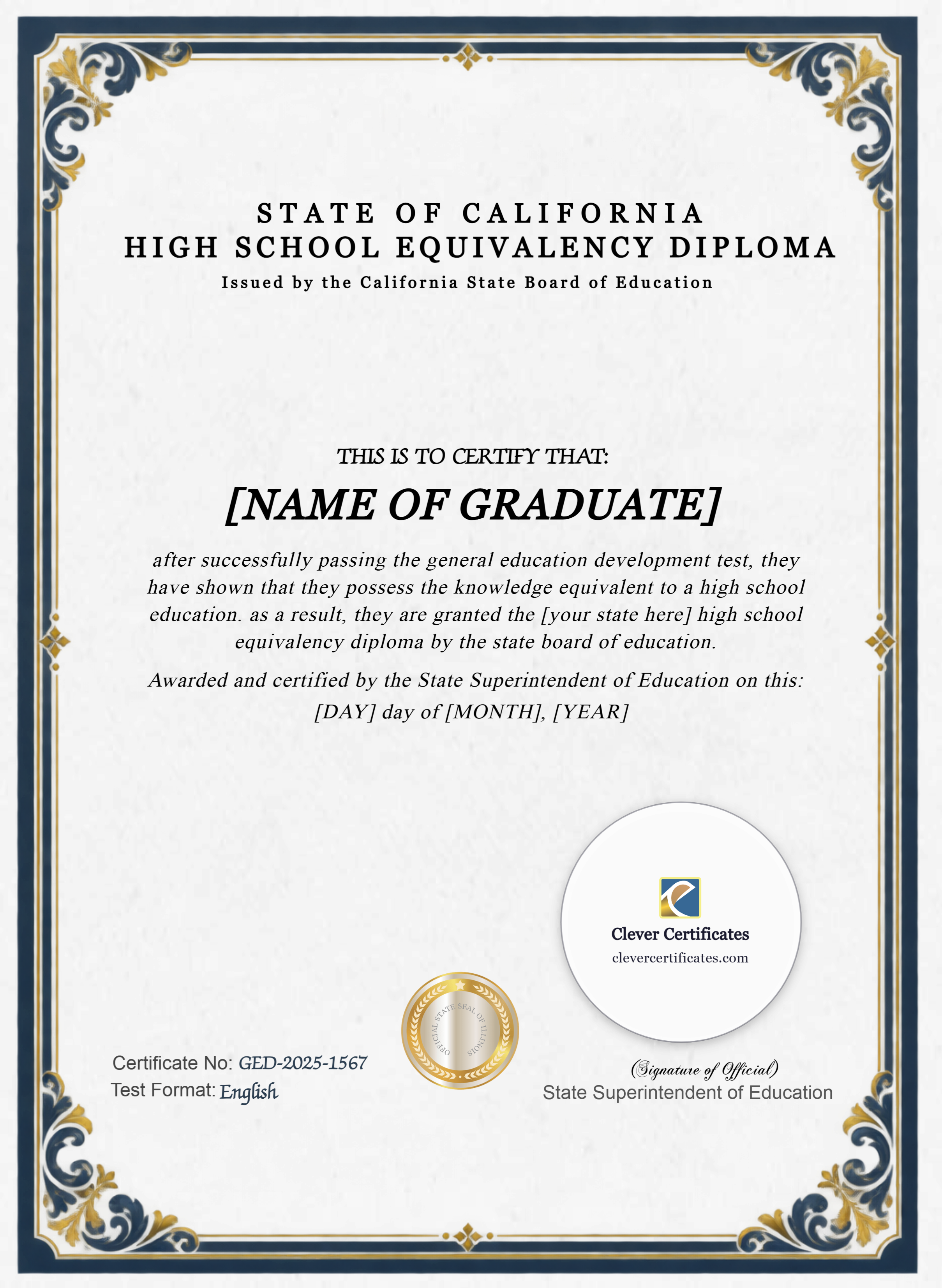 Certificate preview