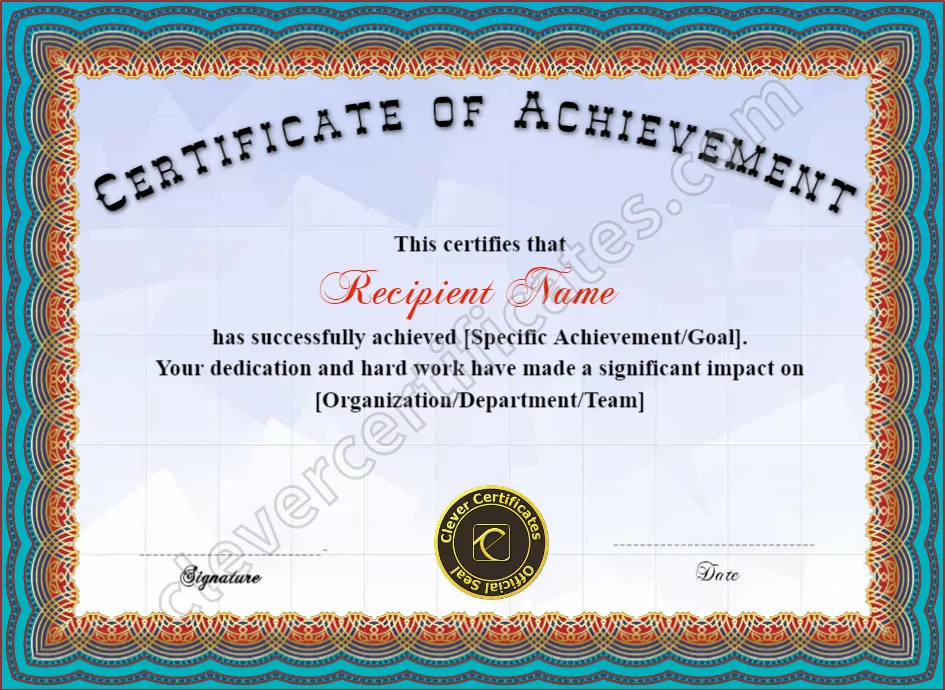 Certificate of Achievement