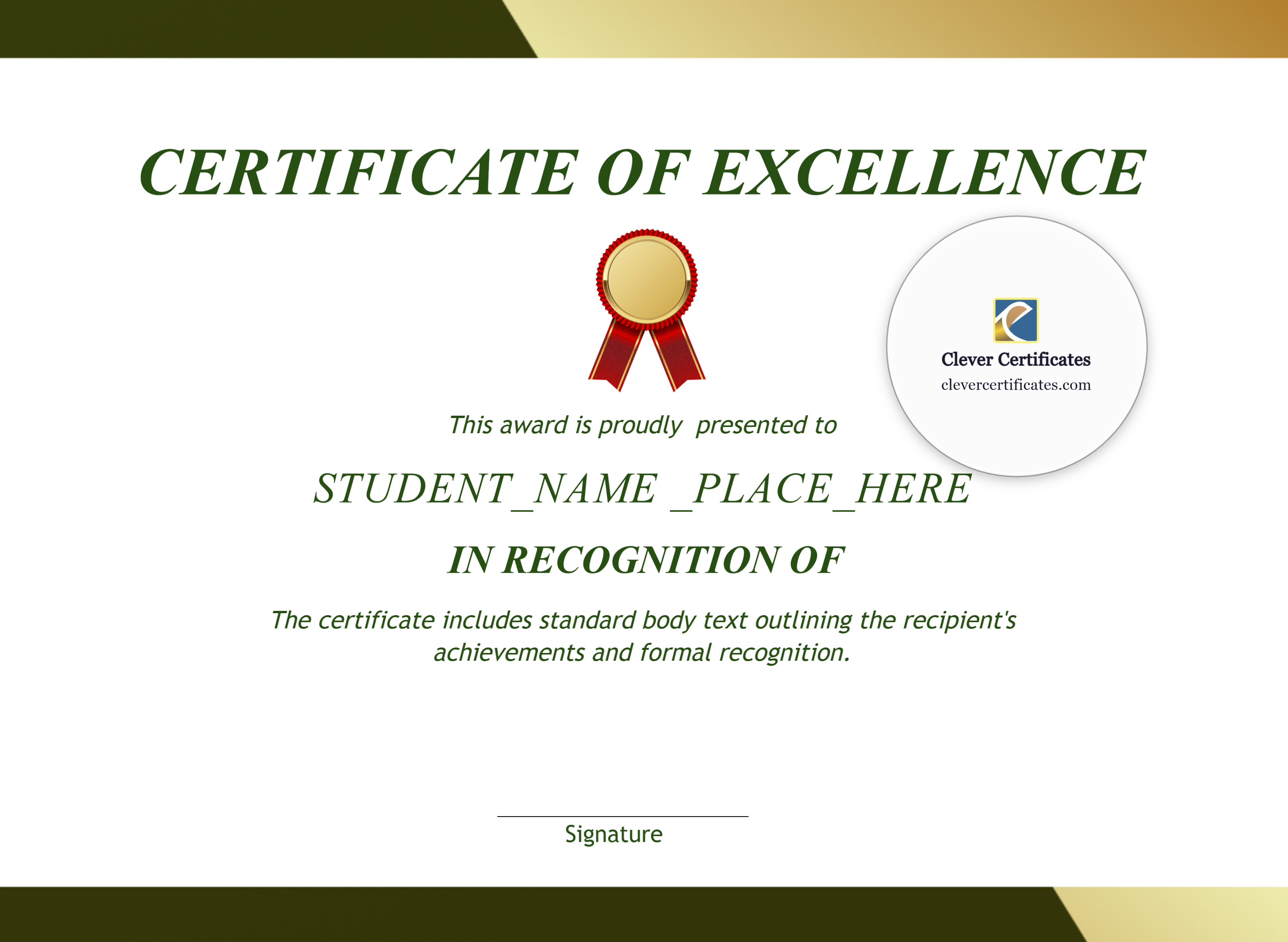 Certificate preview
