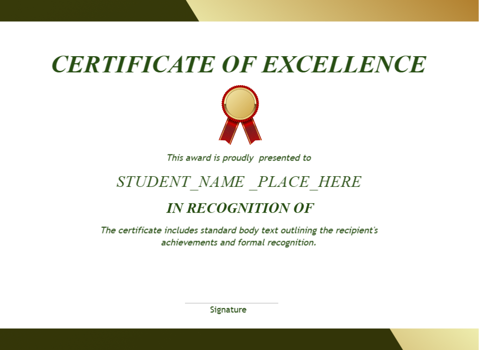 Certificate preview