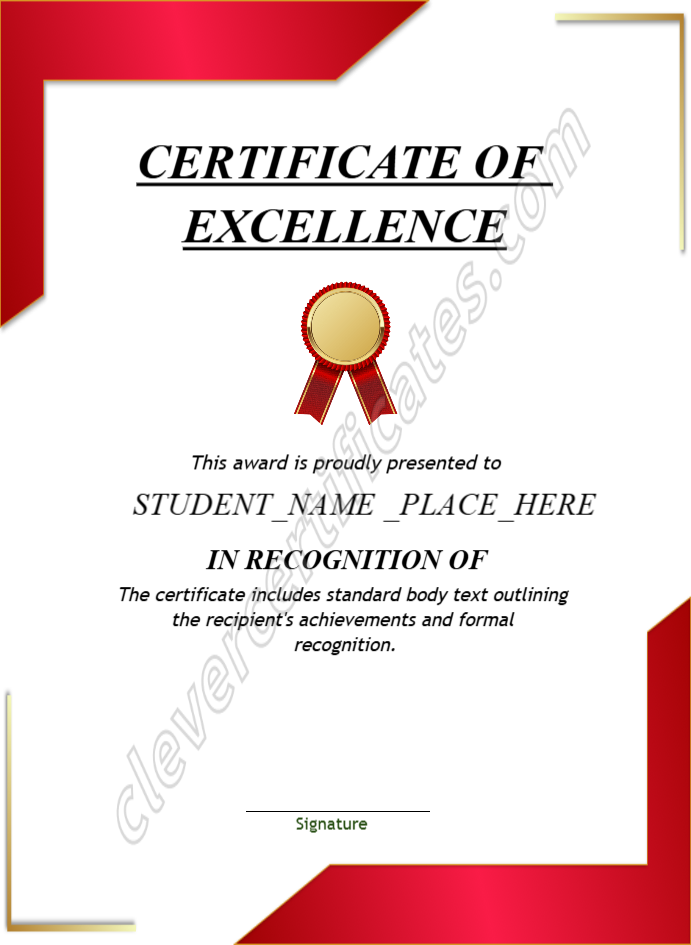 Certificate preview