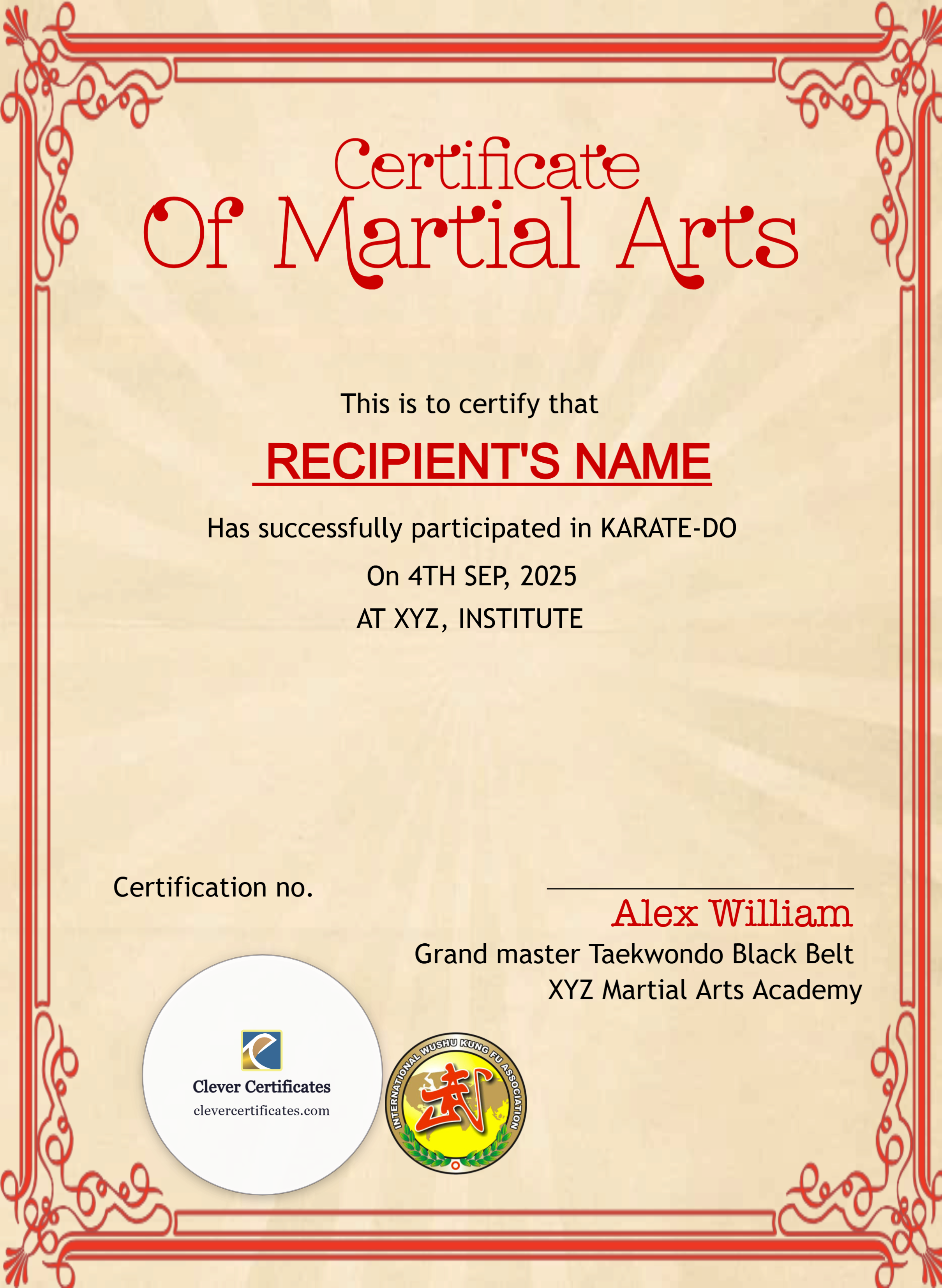 Certificate preview