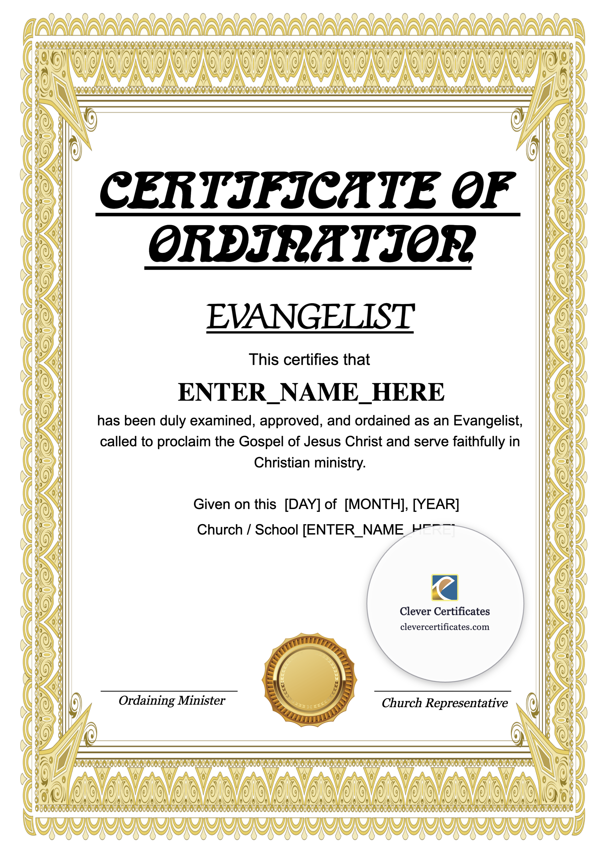 Certificate preview