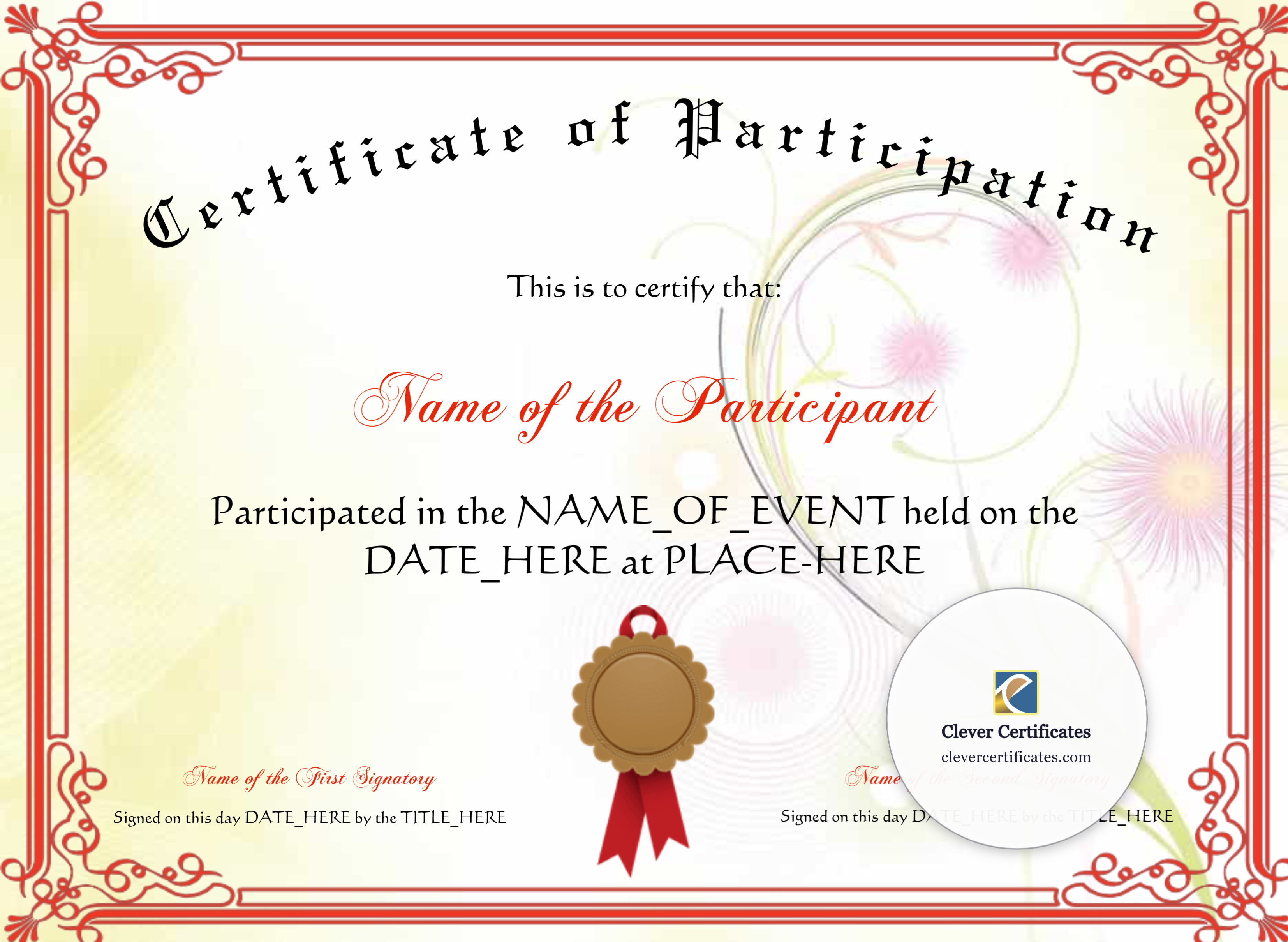 Certificate preview