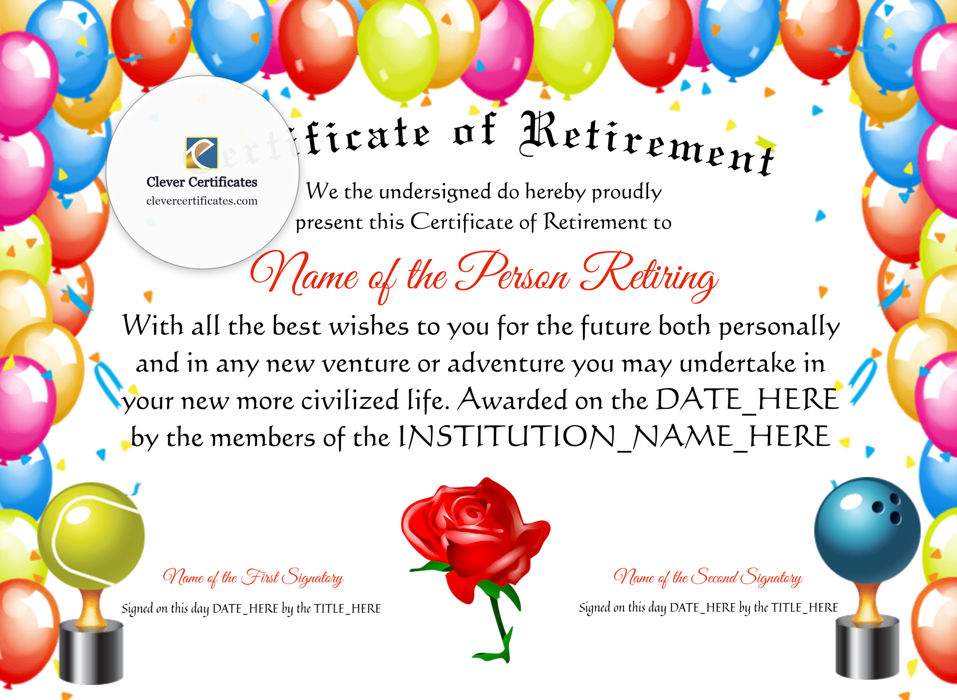 Certificate preview