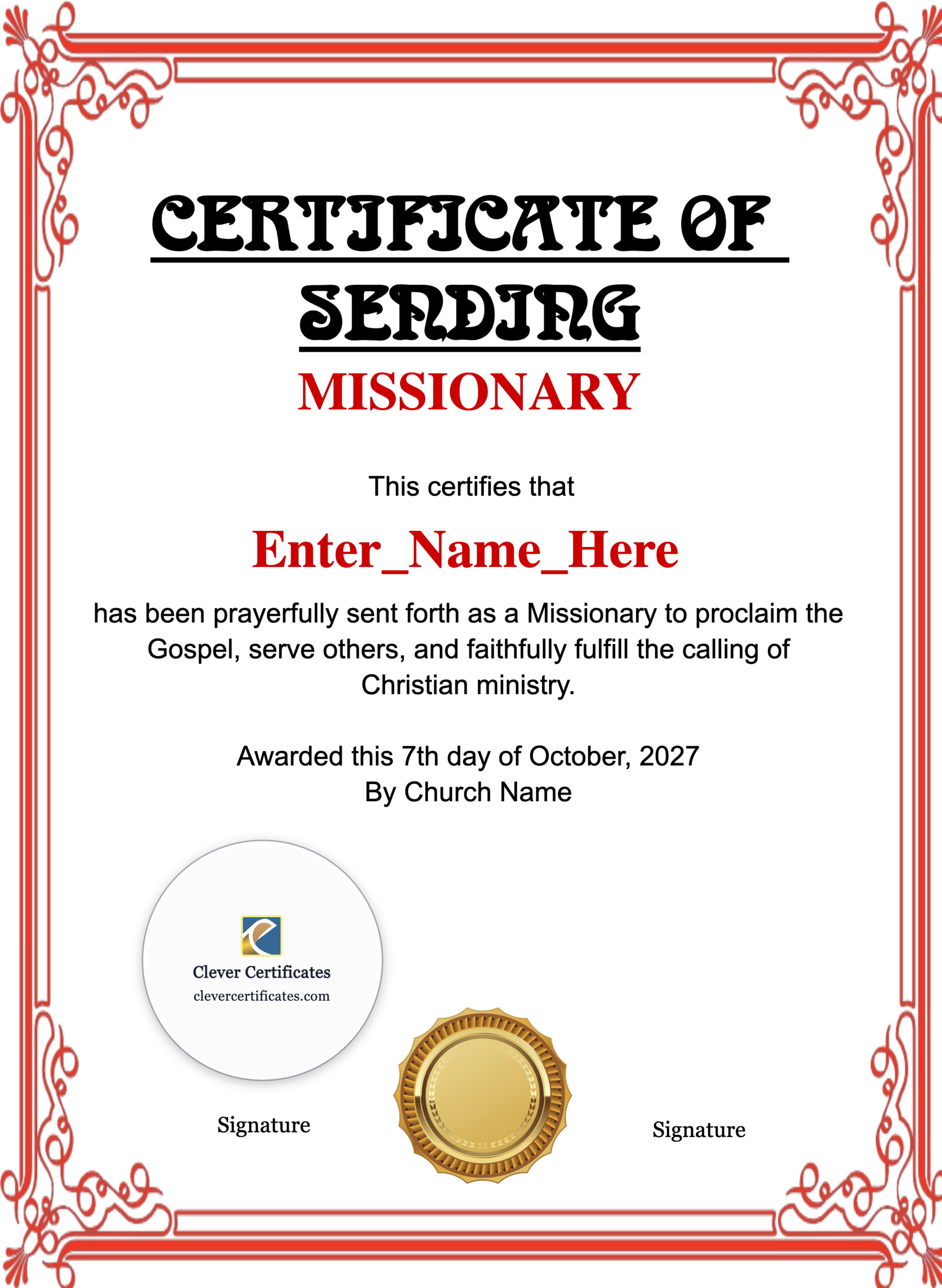 Certificate preview