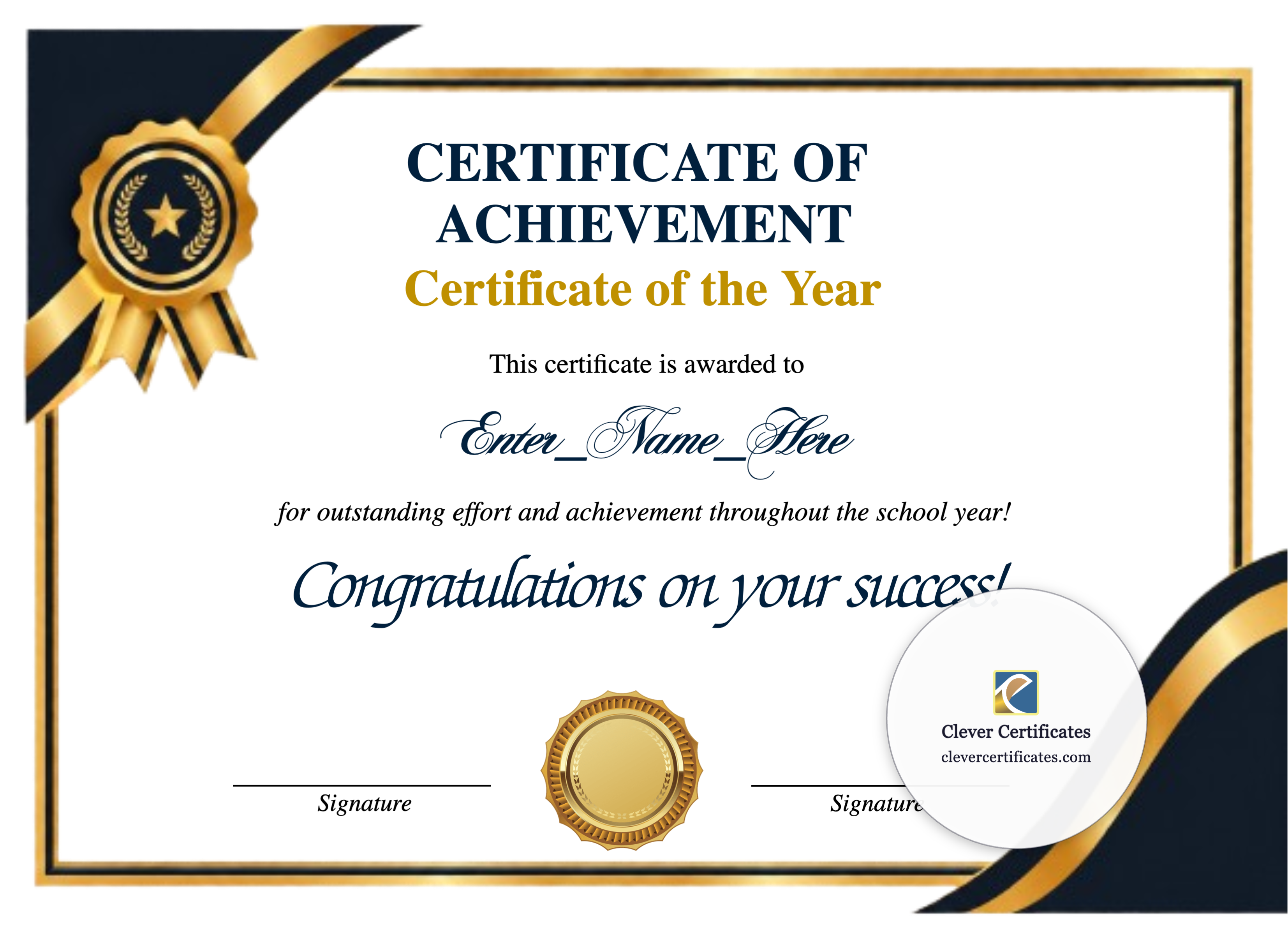 Certificate preview