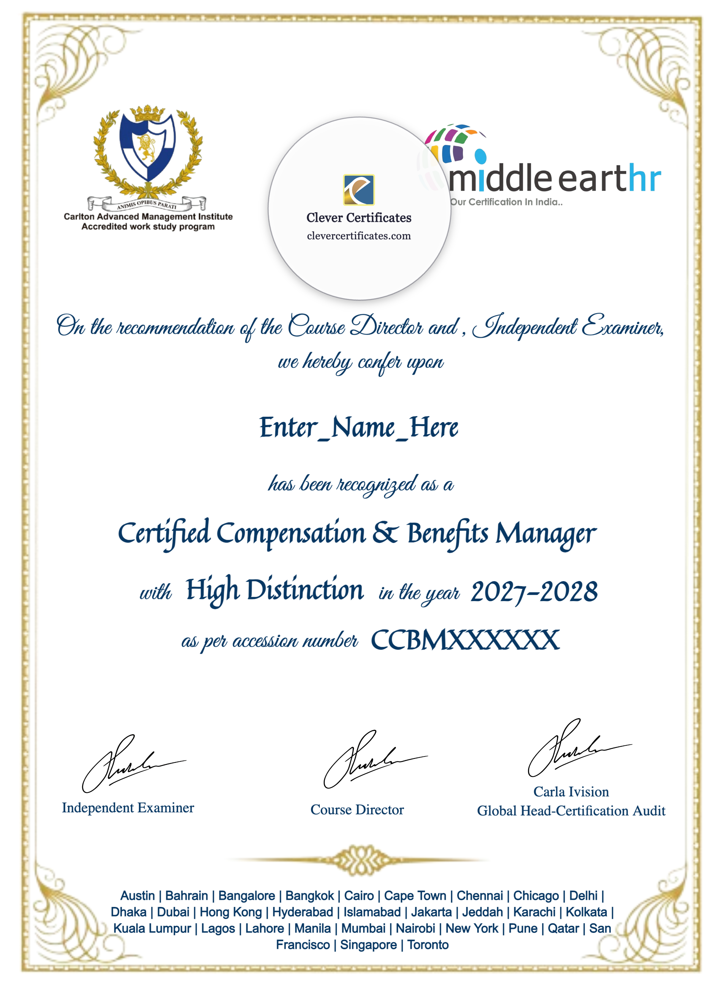 Certificate preview