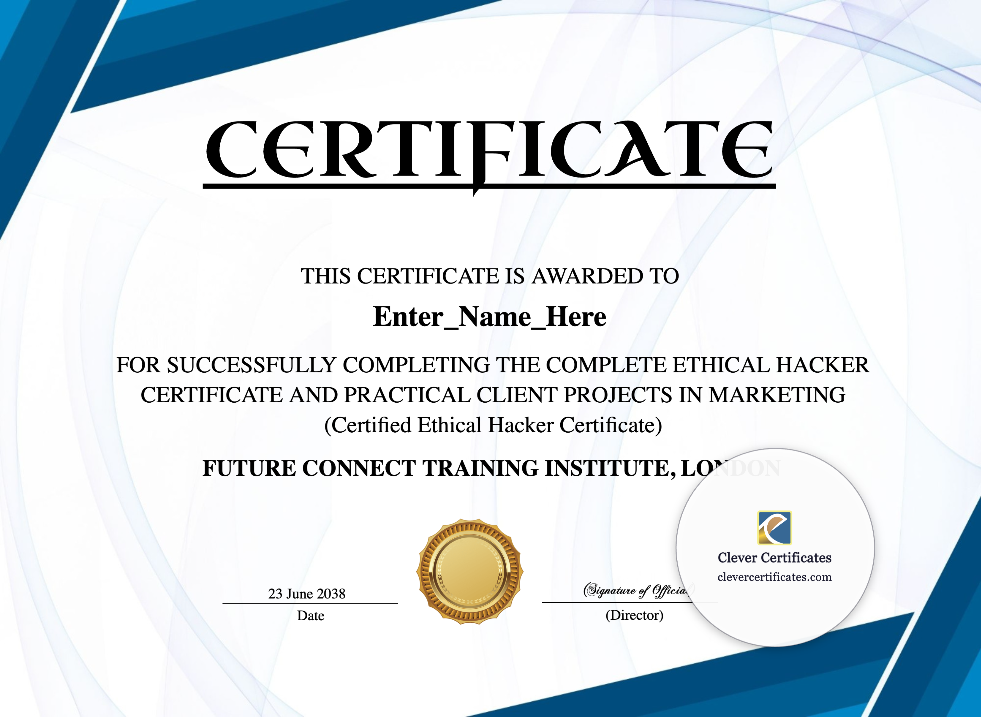 Certificate preview