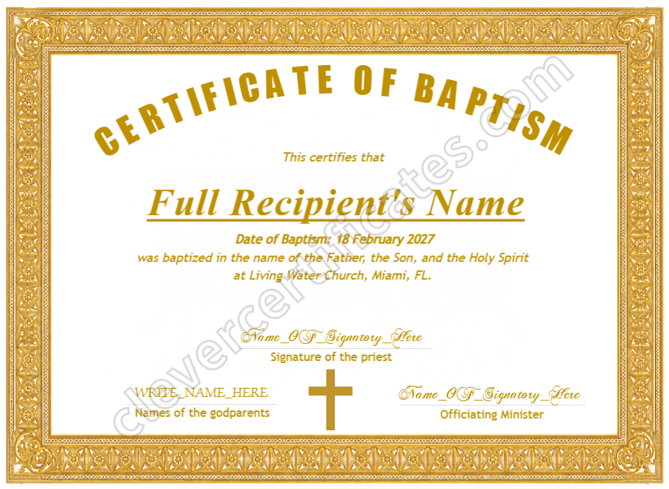 Certificate preview