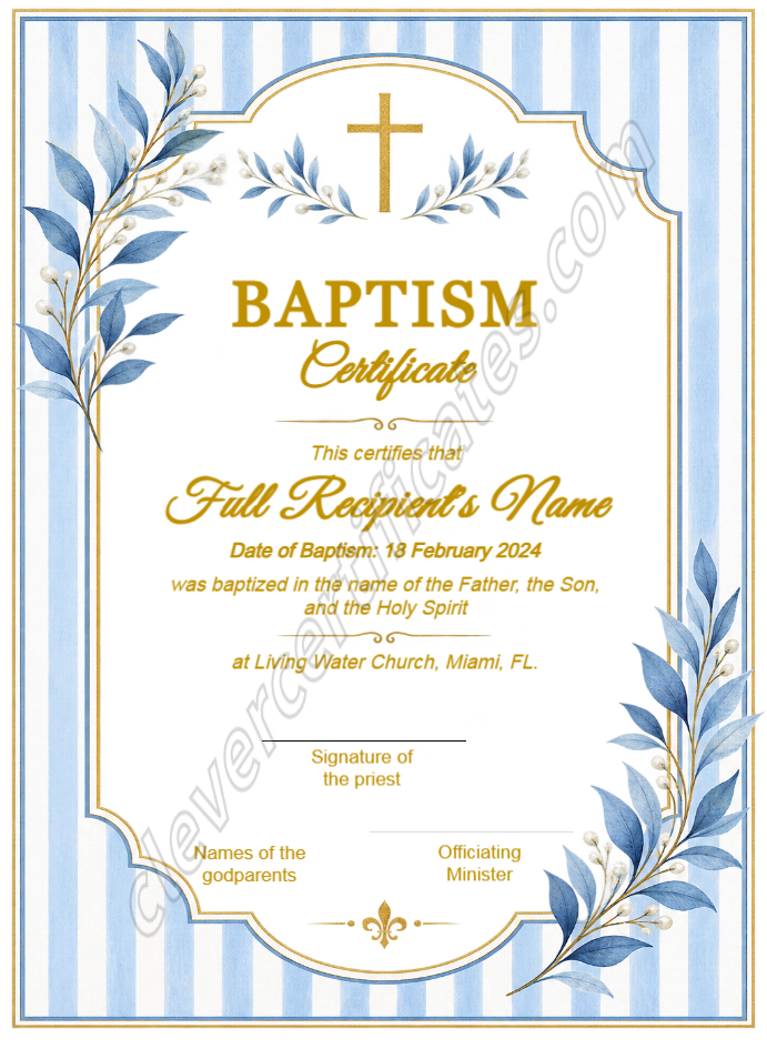 Certificate preview