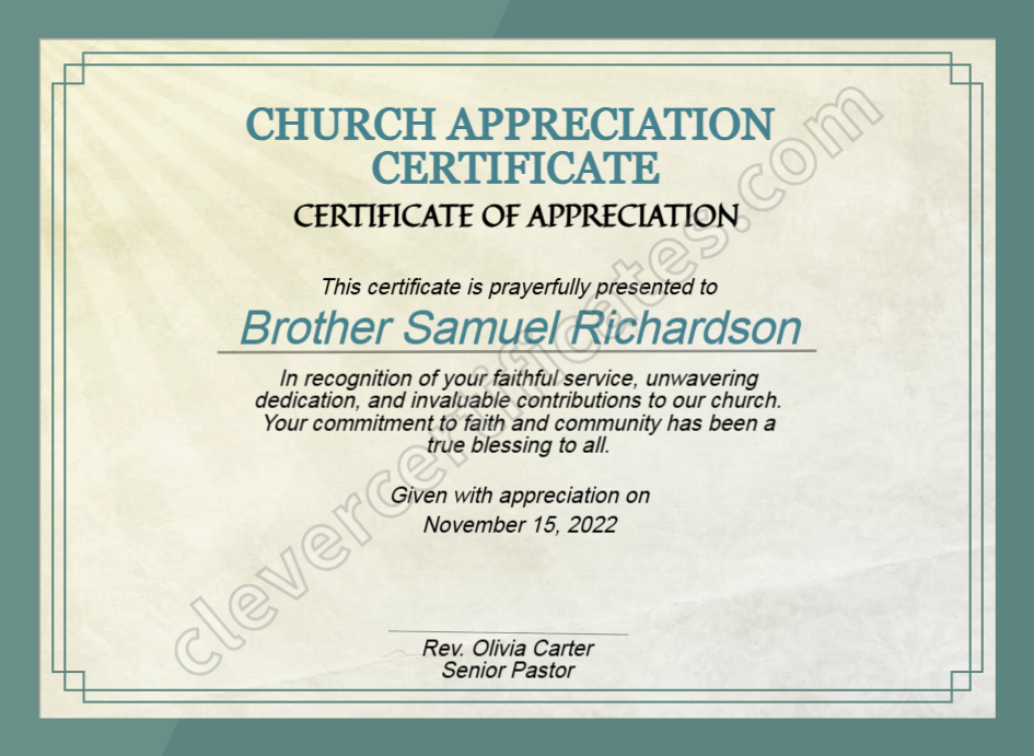 Certificate preview