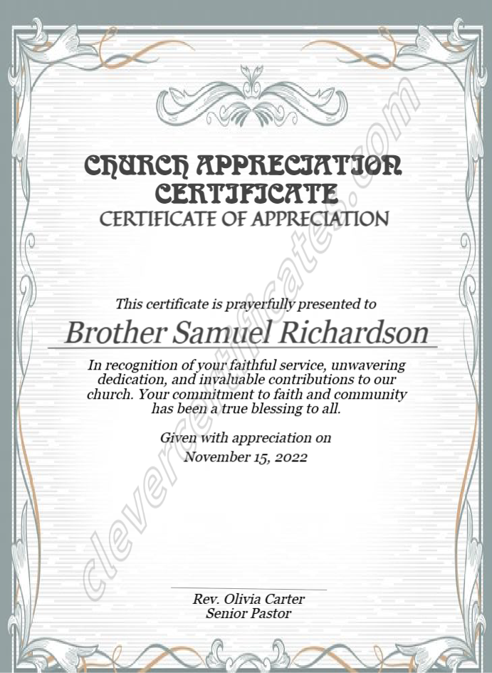 Certificate preview