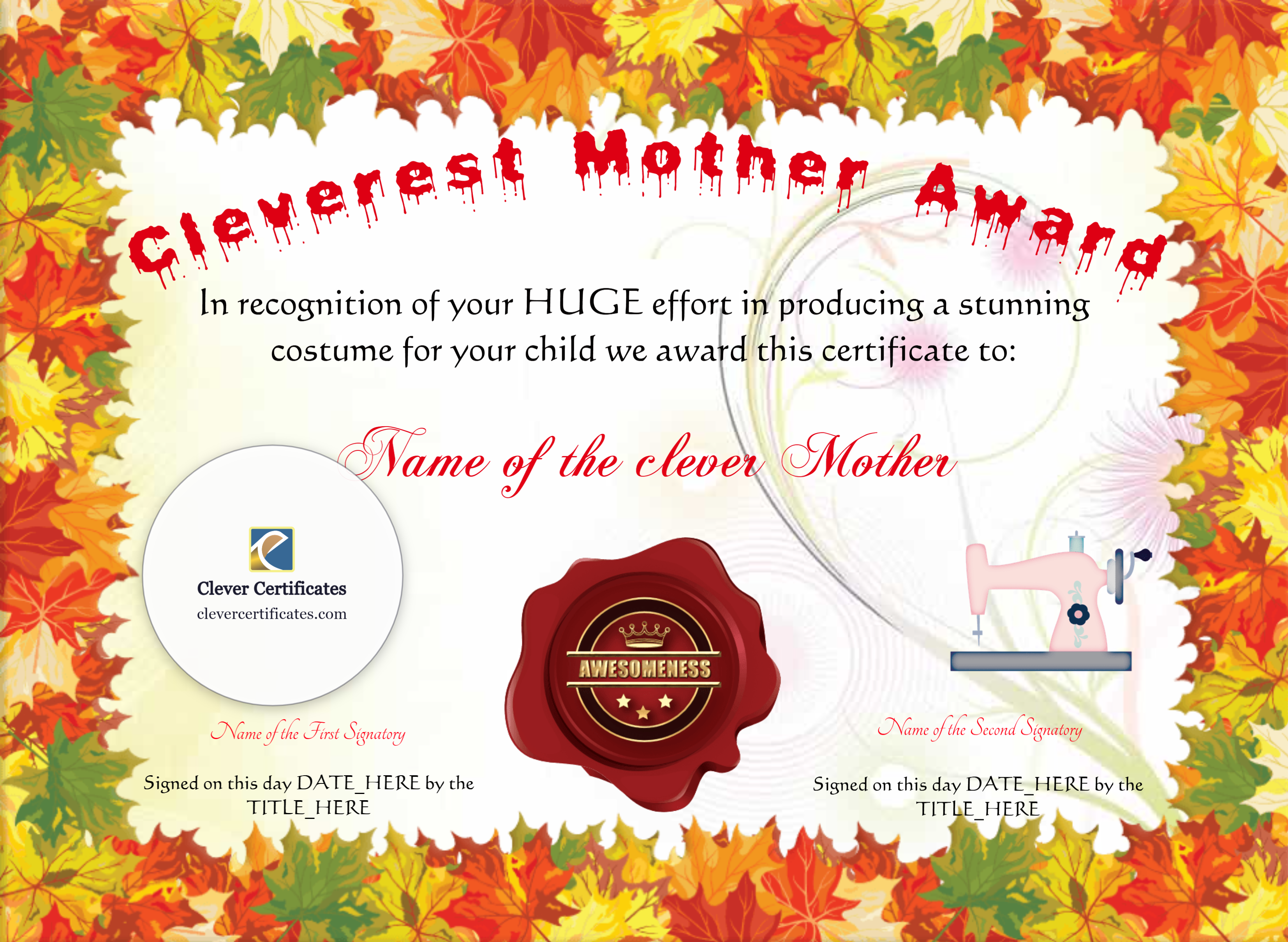Certificate preview