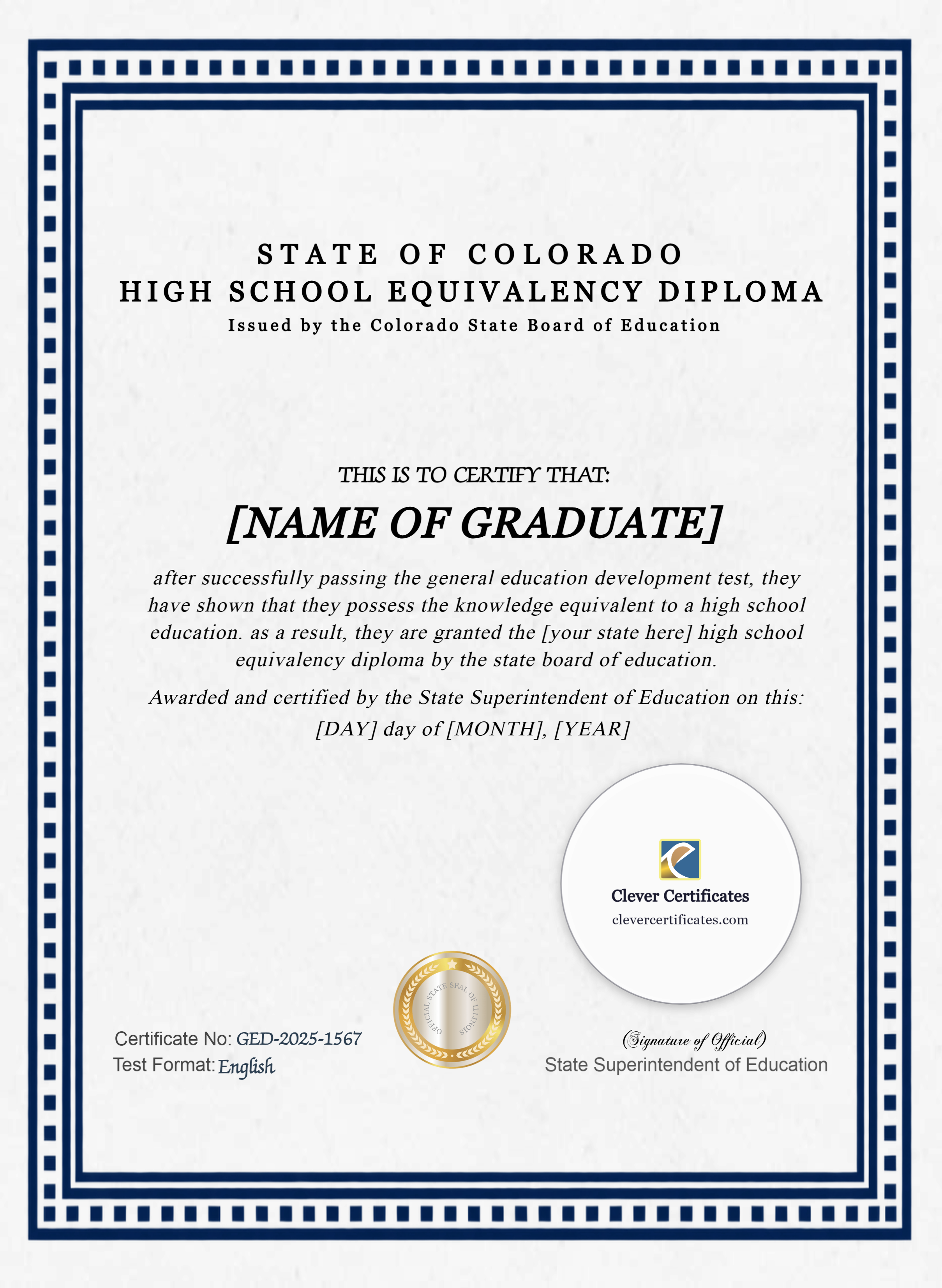 Certificate preview