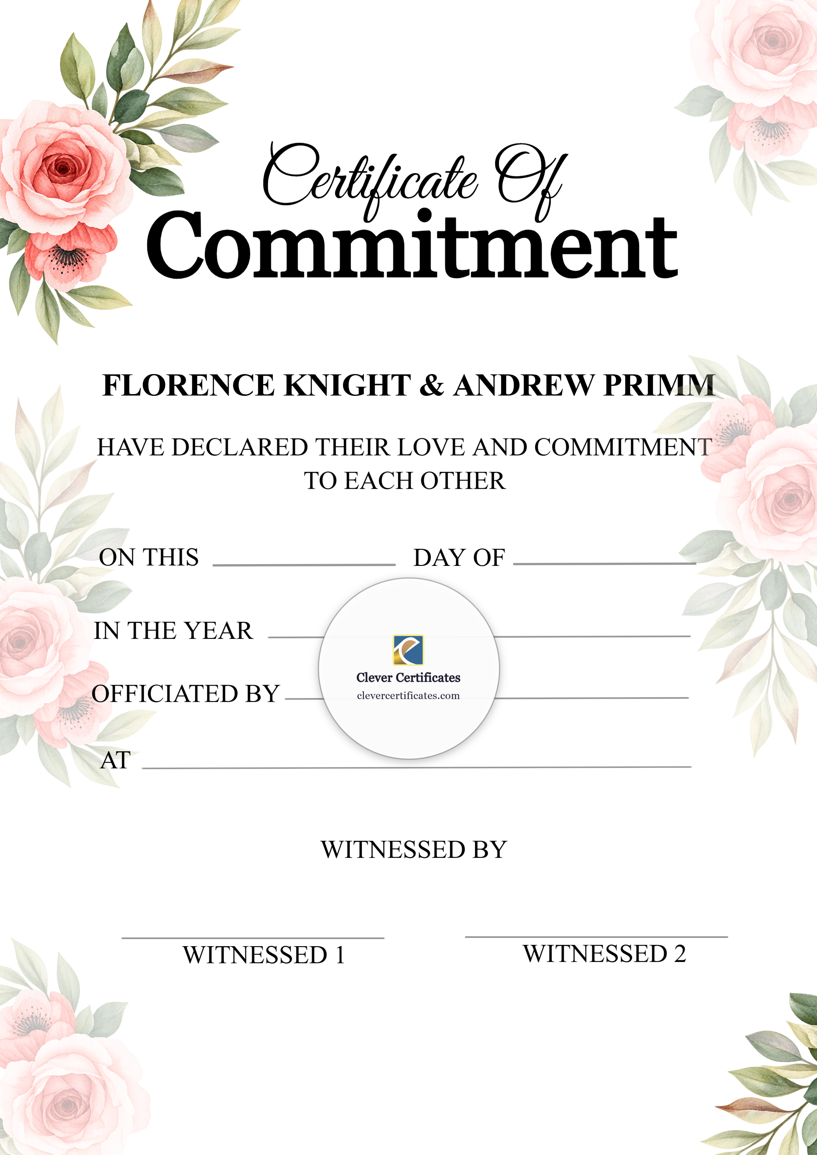 Certificate preview