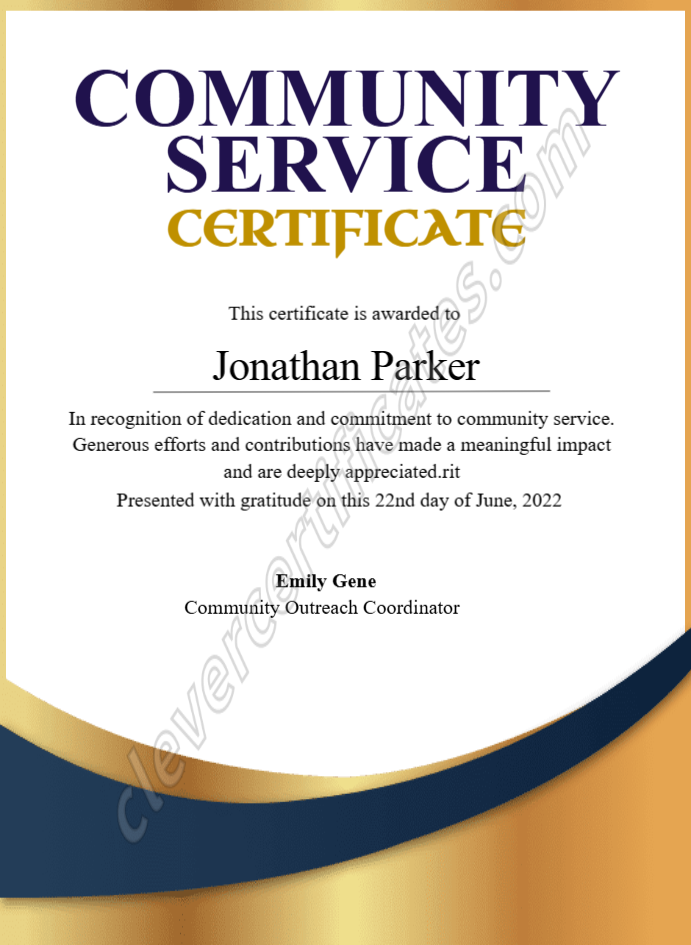 Certificate preview