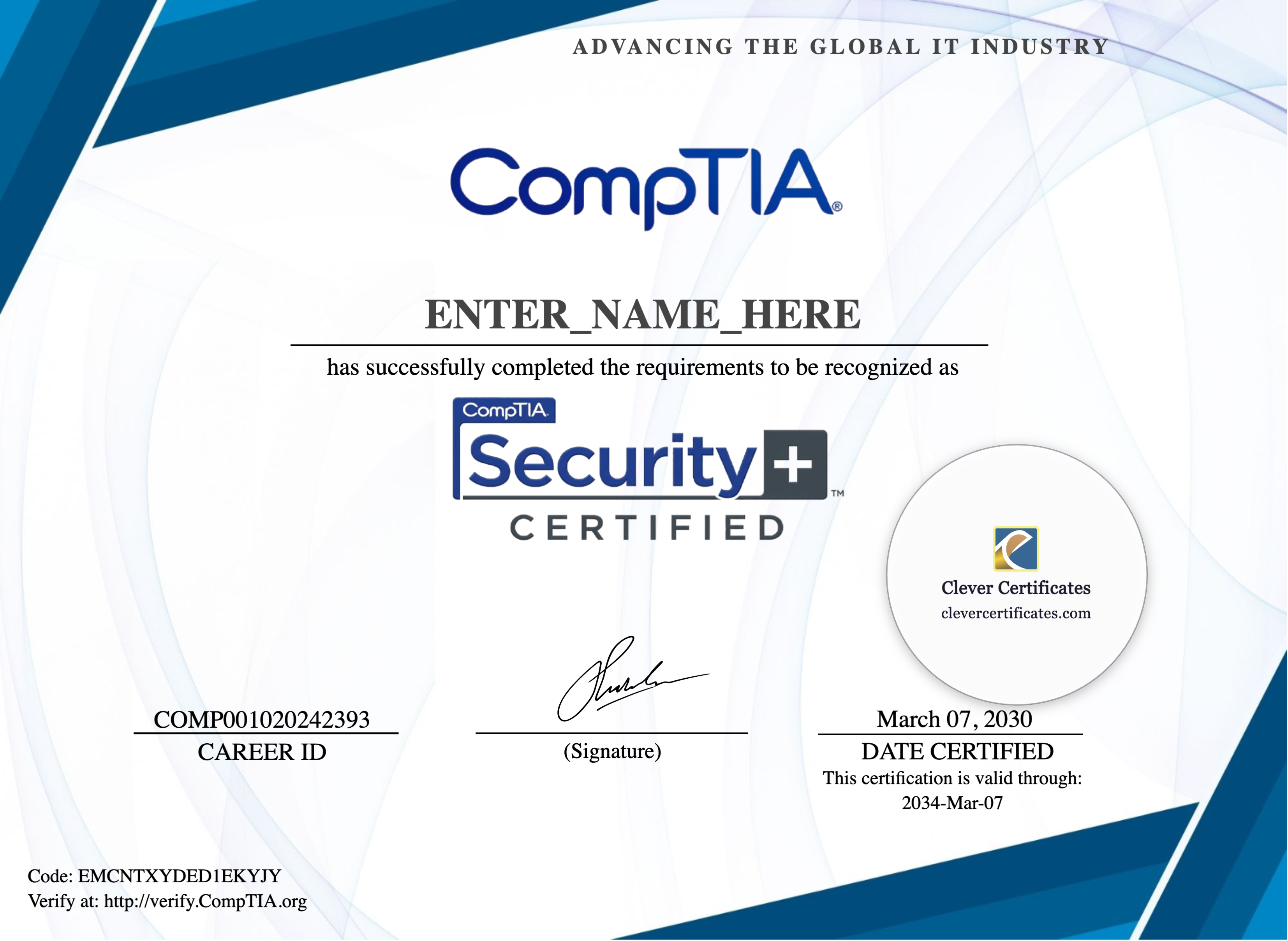 Certificate preview