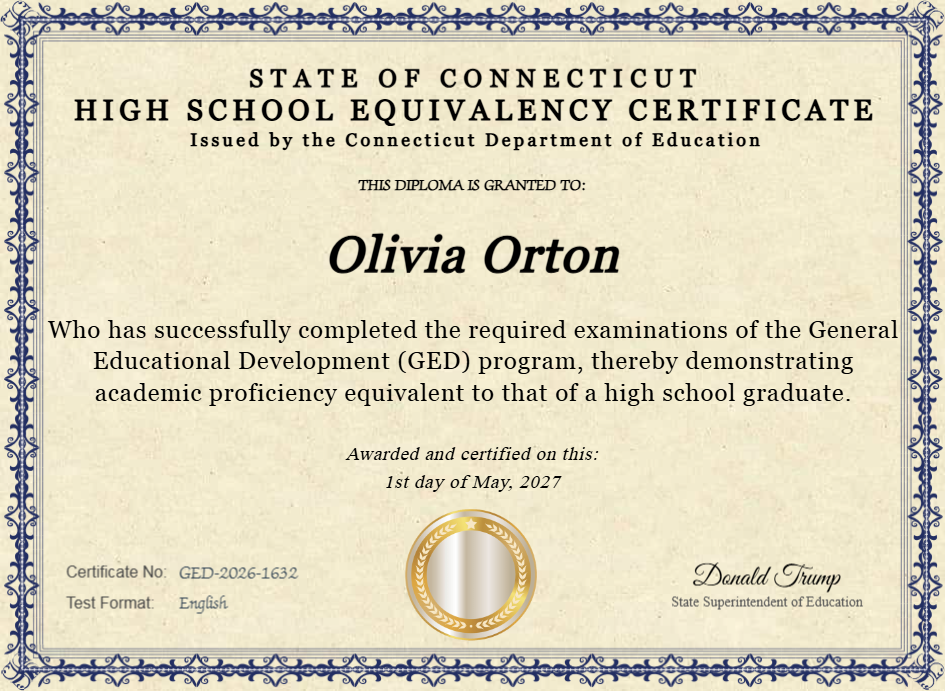 Certificate preview