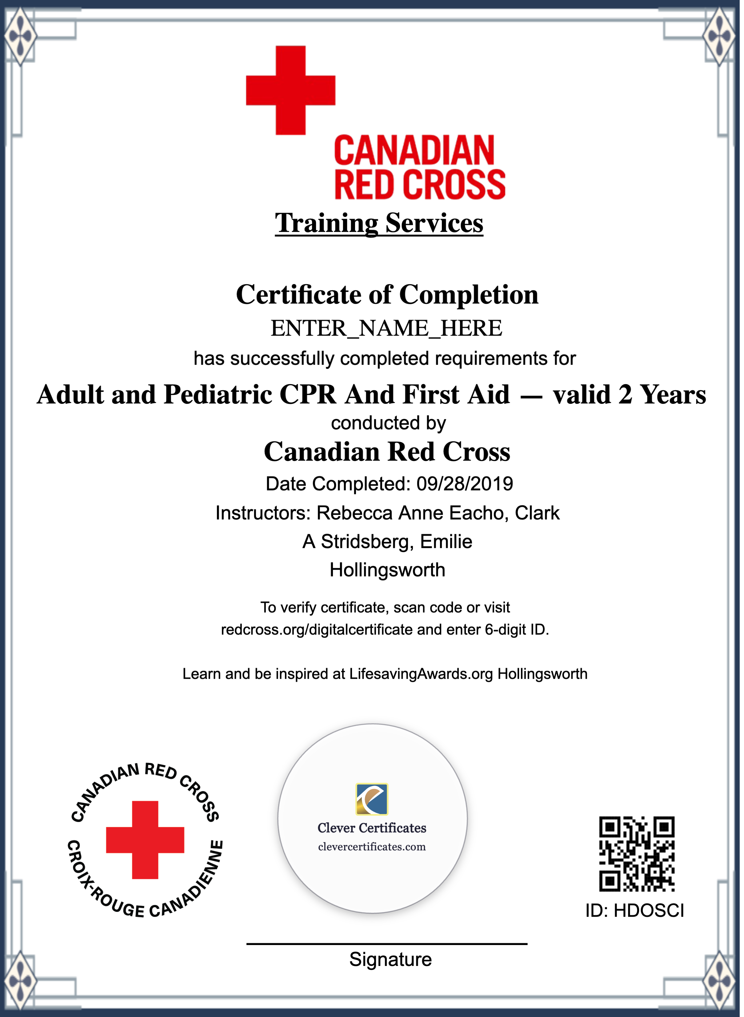 Certificate preview