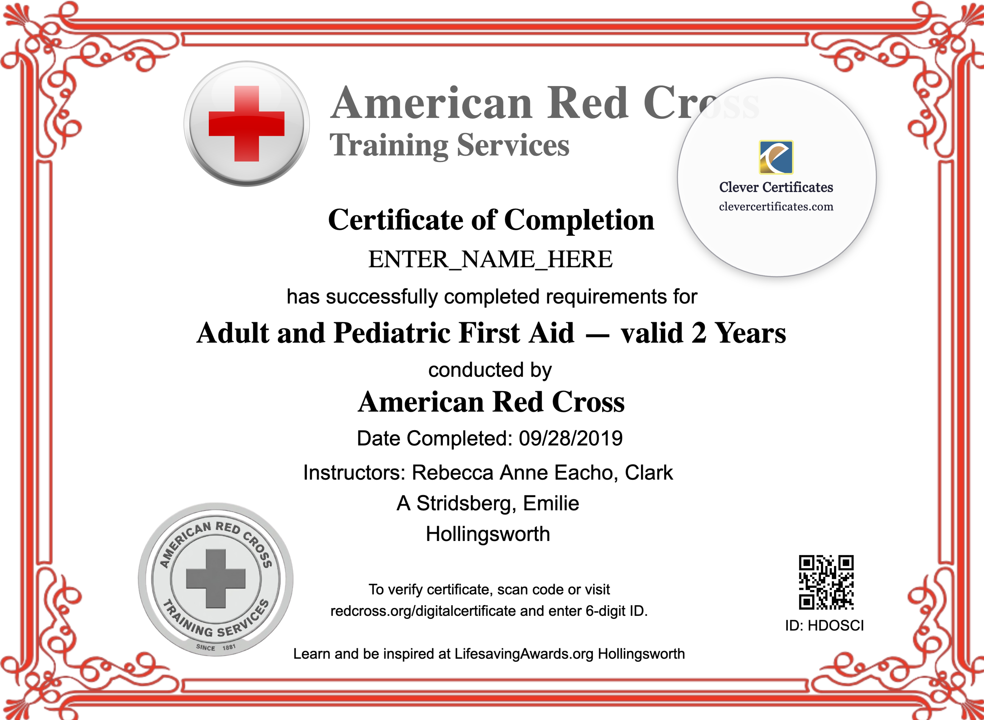 Certificate preview