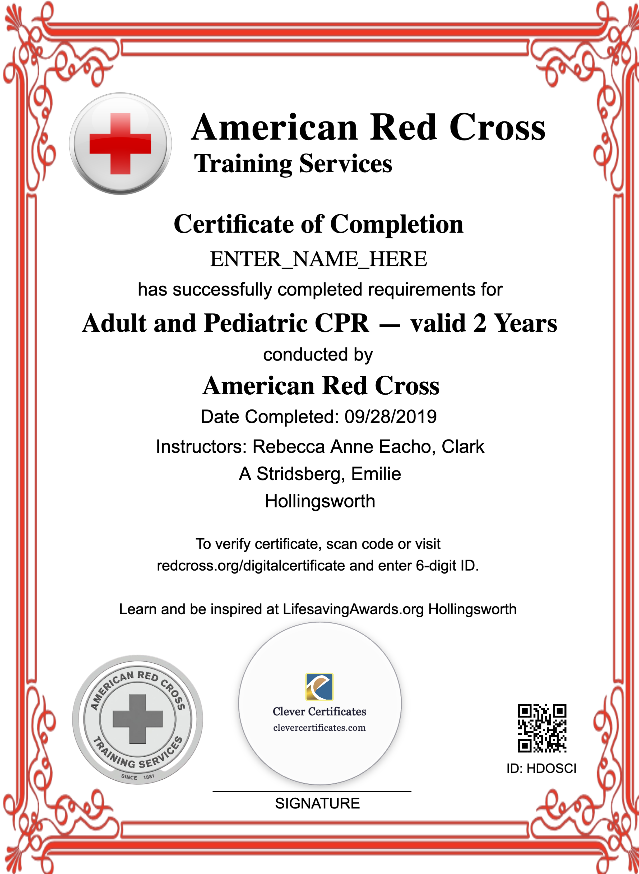 Certificate preview