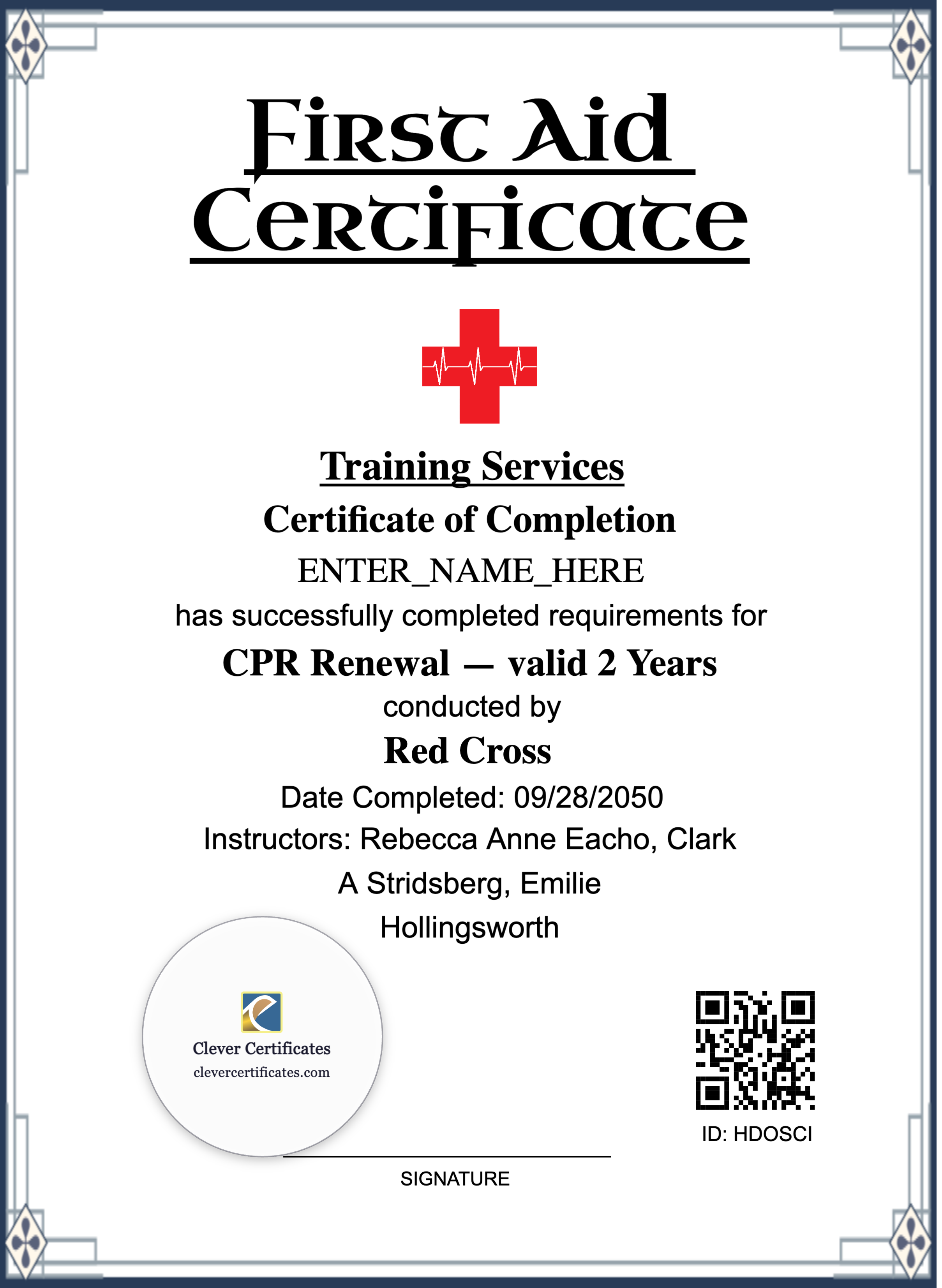 Certificate preview