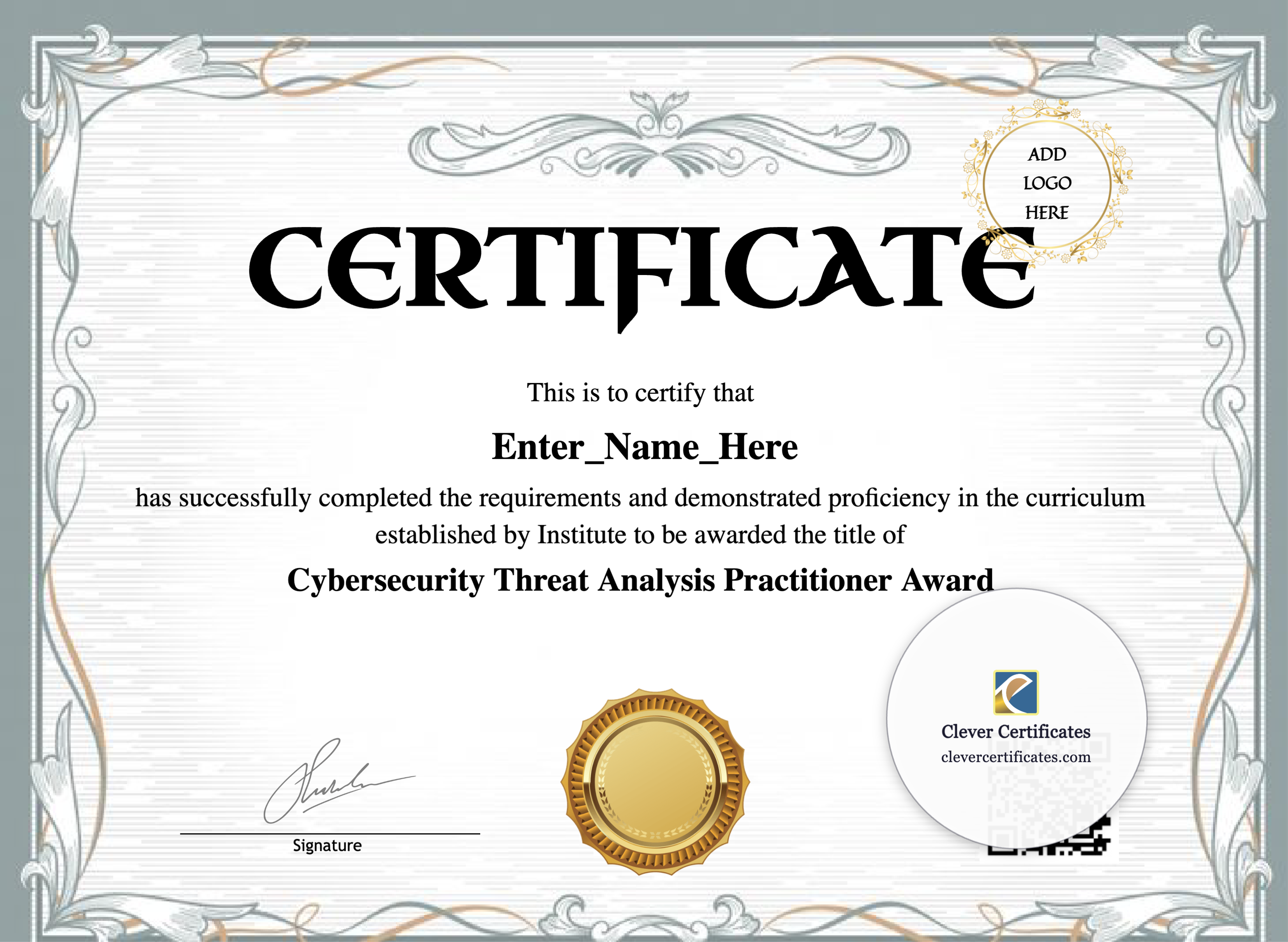Certificate preview